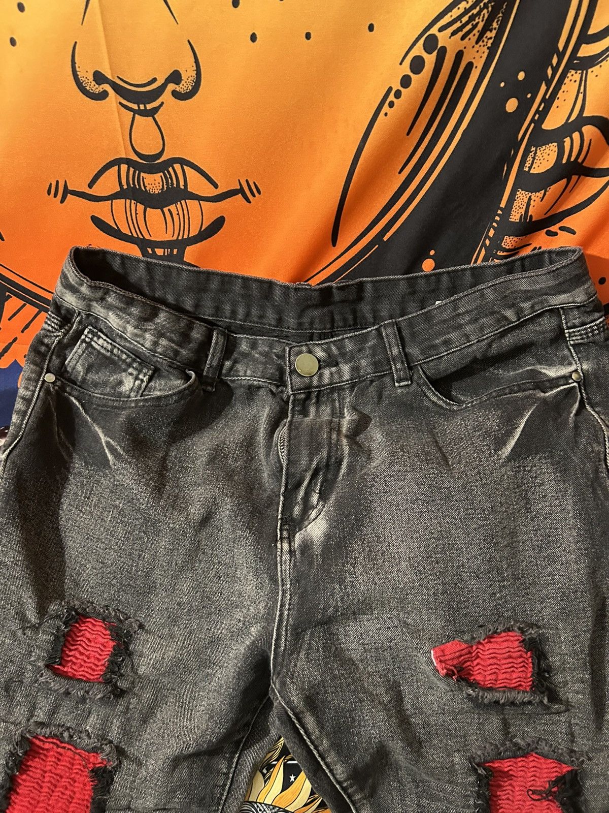 Other Black and grey ripped jeans Size US 38 / EU 54 - 5 Thumbnail