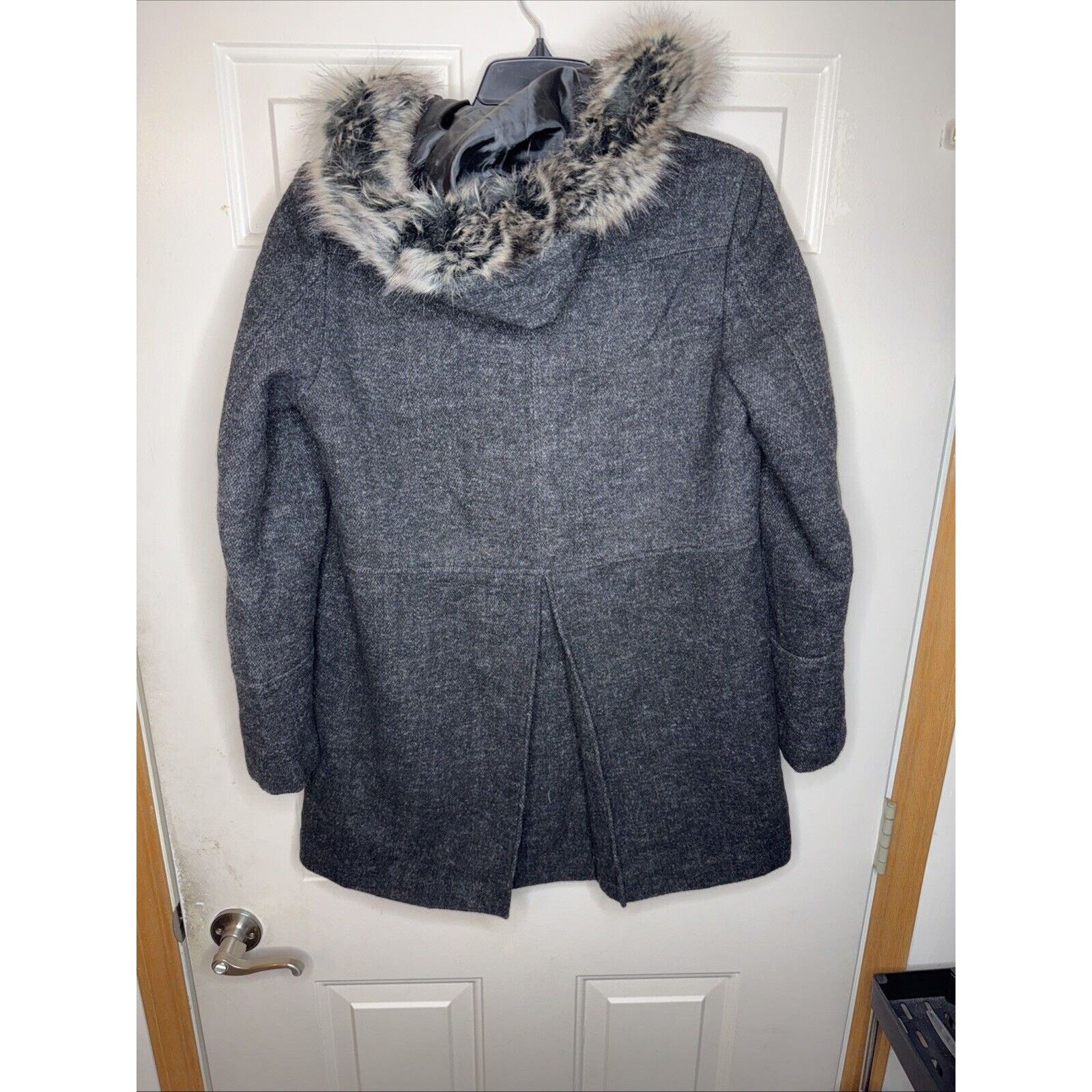& Other Stories Camaieu Womens Parka Jacket Coat Size 8 Gray Faux Fur Hood Size M / US 6-8 / IT 42-44 - 12 Thumbnail