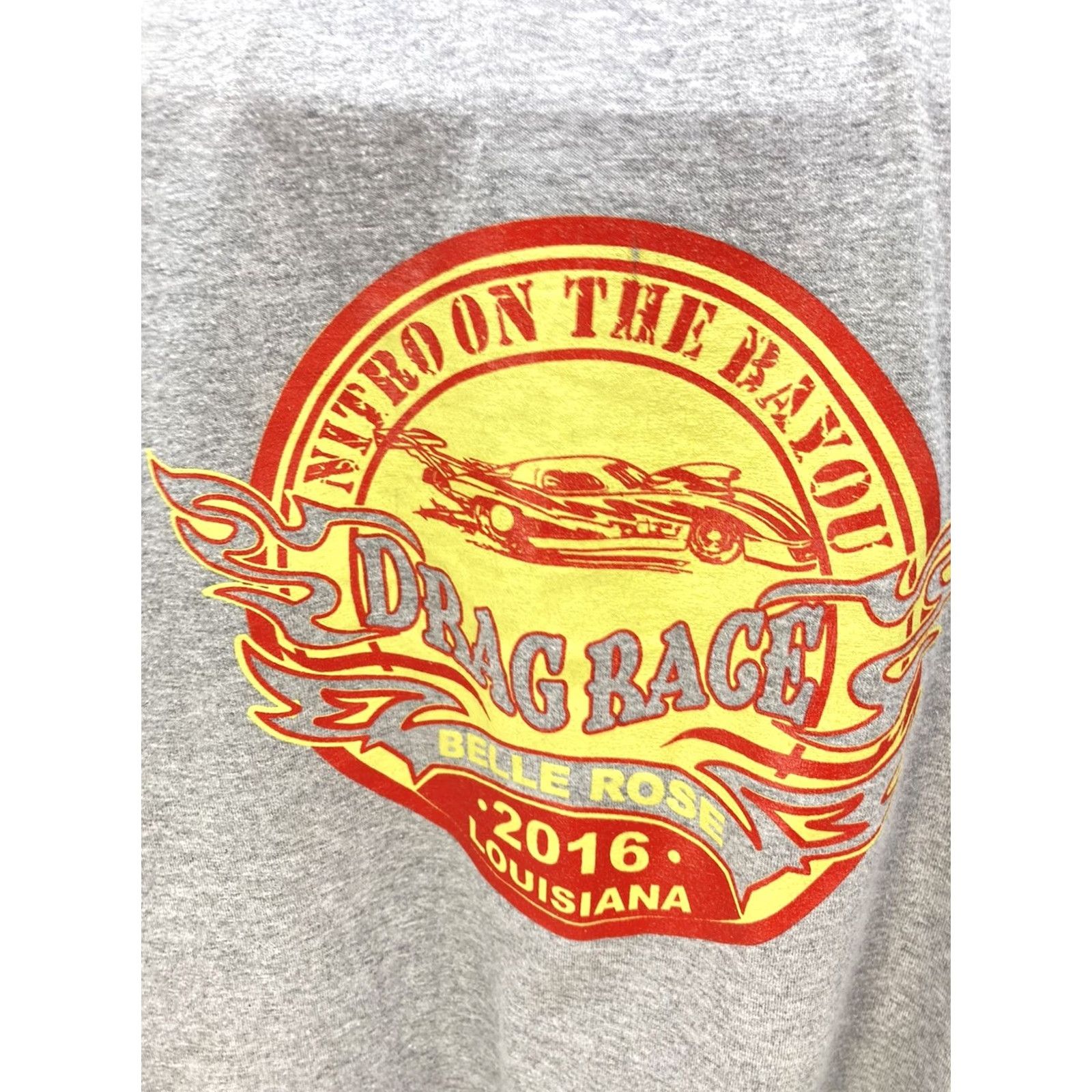 Vintage Nitro On Bayou Drag Race 2016 T Shirt Gray Men 2XL Double-Sided Belle Rose LA Size US XXL / EU 58 / 5 - 2 Thumbnail
