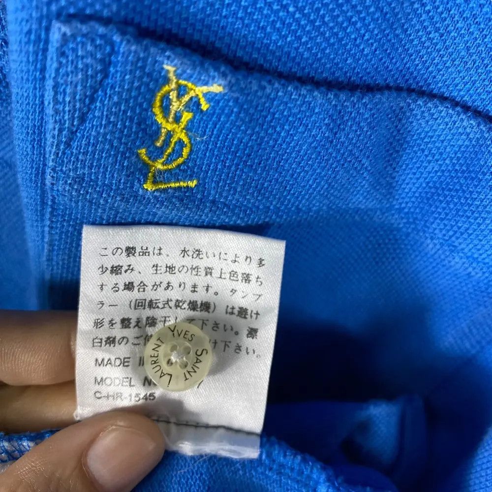 Vintage Vintage 90's YVES SAINT LAURENT Small Logo Pocket Polo Shirt Size US M / EU 48-50 / 2 - 7 Thumbnail