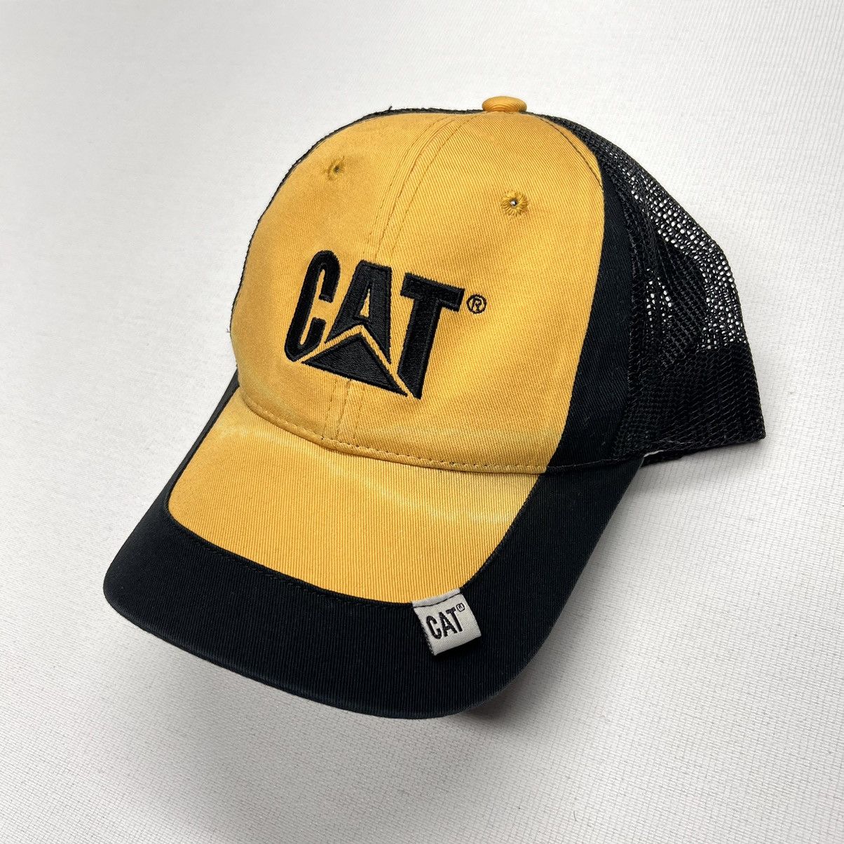 Caterpillar Cat Caterpillar Hat Yellow Black Snap Back Truck Machine ...