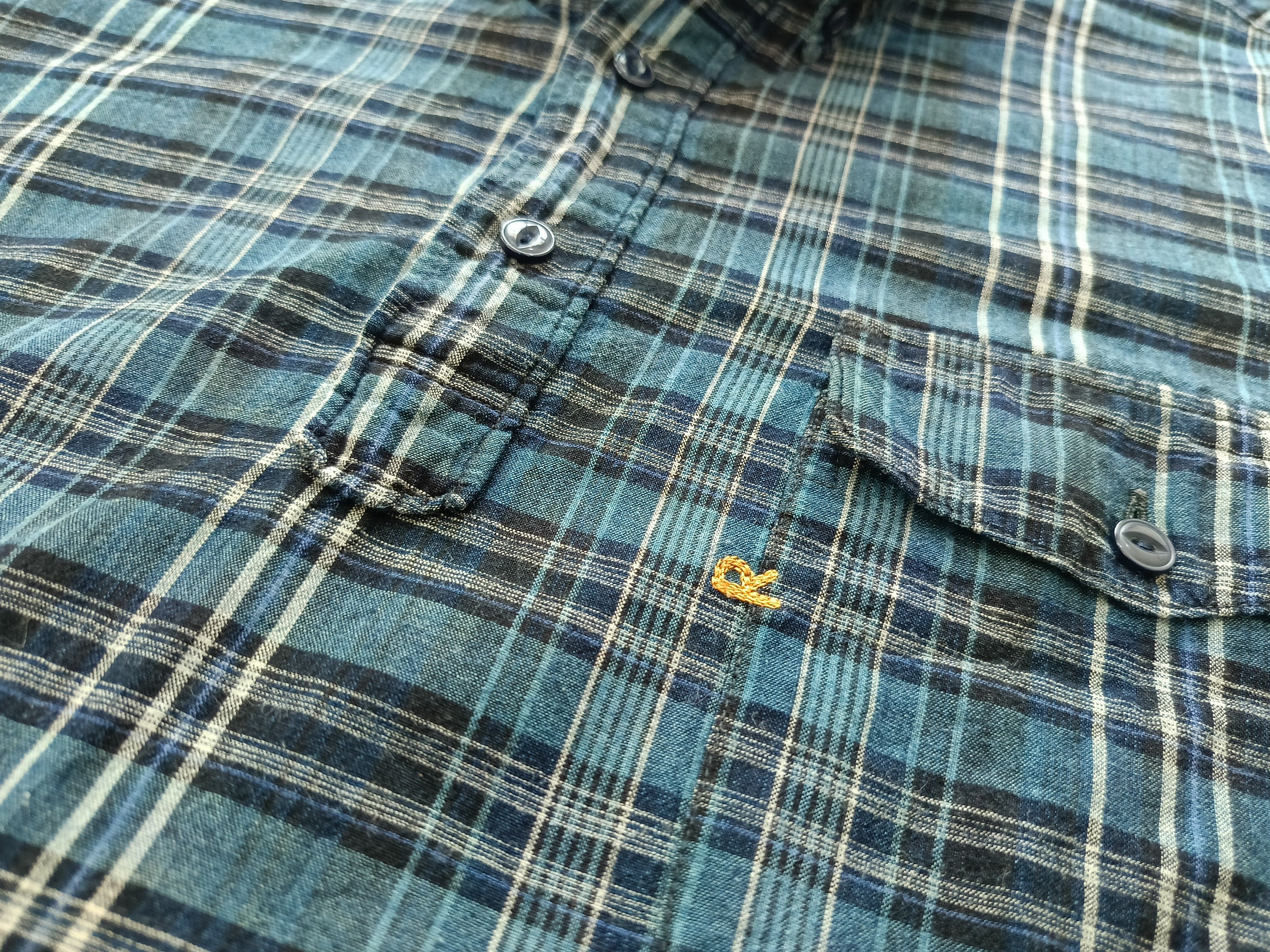 45rpm 45RPM studio by R 3 Japan blue plaid indigo pullover shirt Size US L / EU 52-54 / 3 - 11 Thumbnail