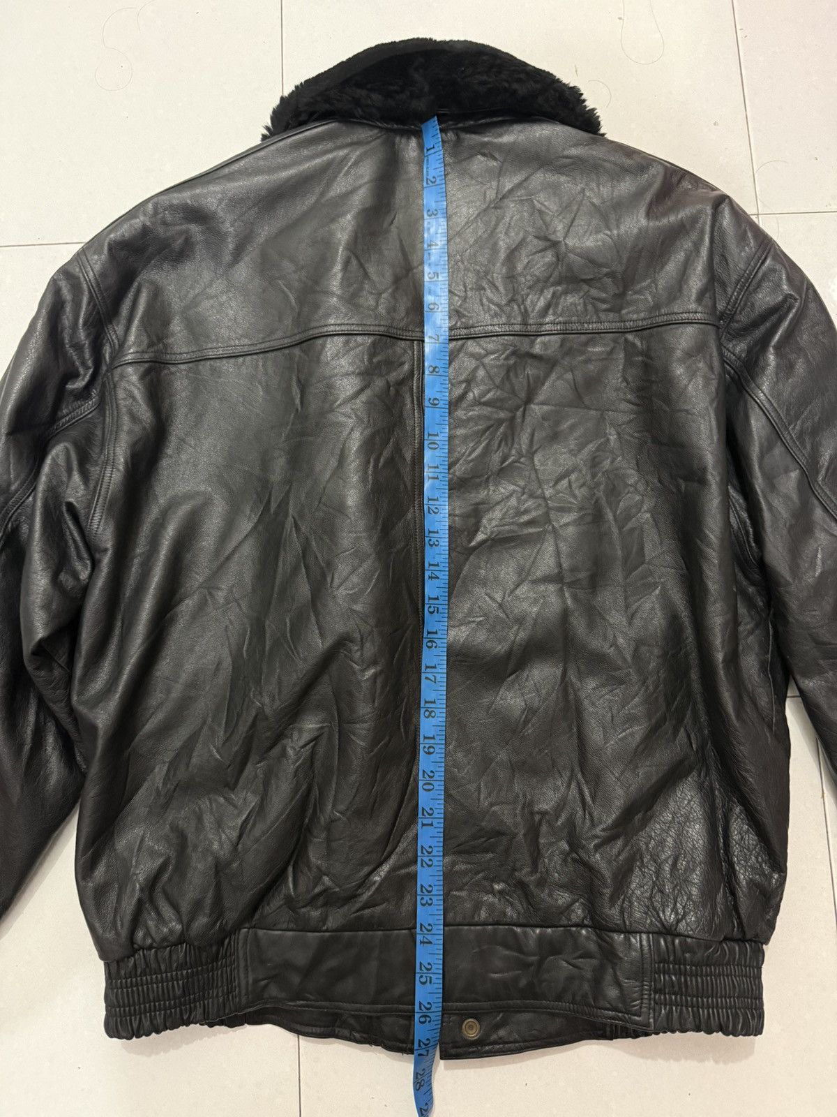 Playboy VTG PLAYBOY Bomber Leather Jacket With Fur Size US L / EU 52-54 / 3 - 16 Thumbnail