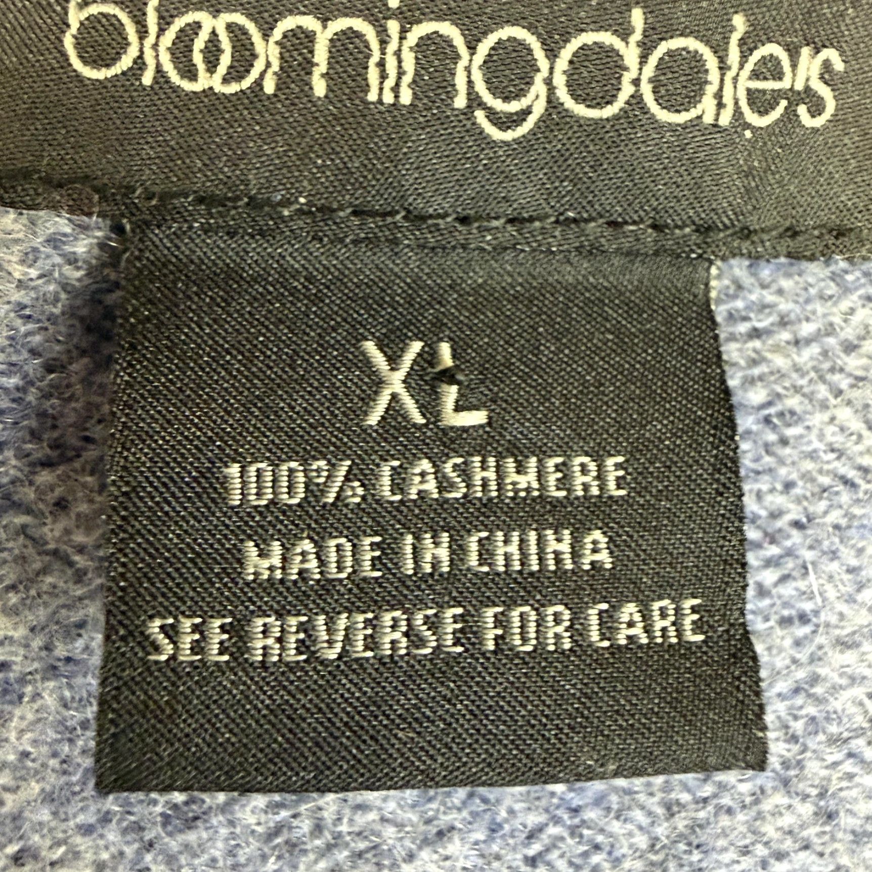 Bloomingdale's Bloomingdale's 100% Cashmere Men's XL Blue Sweater Knit Crew Neck Pullover Casual Winter Fall Spring Vintage: No? Size US XL / EU 56 / 4 - 4 Thumbnail