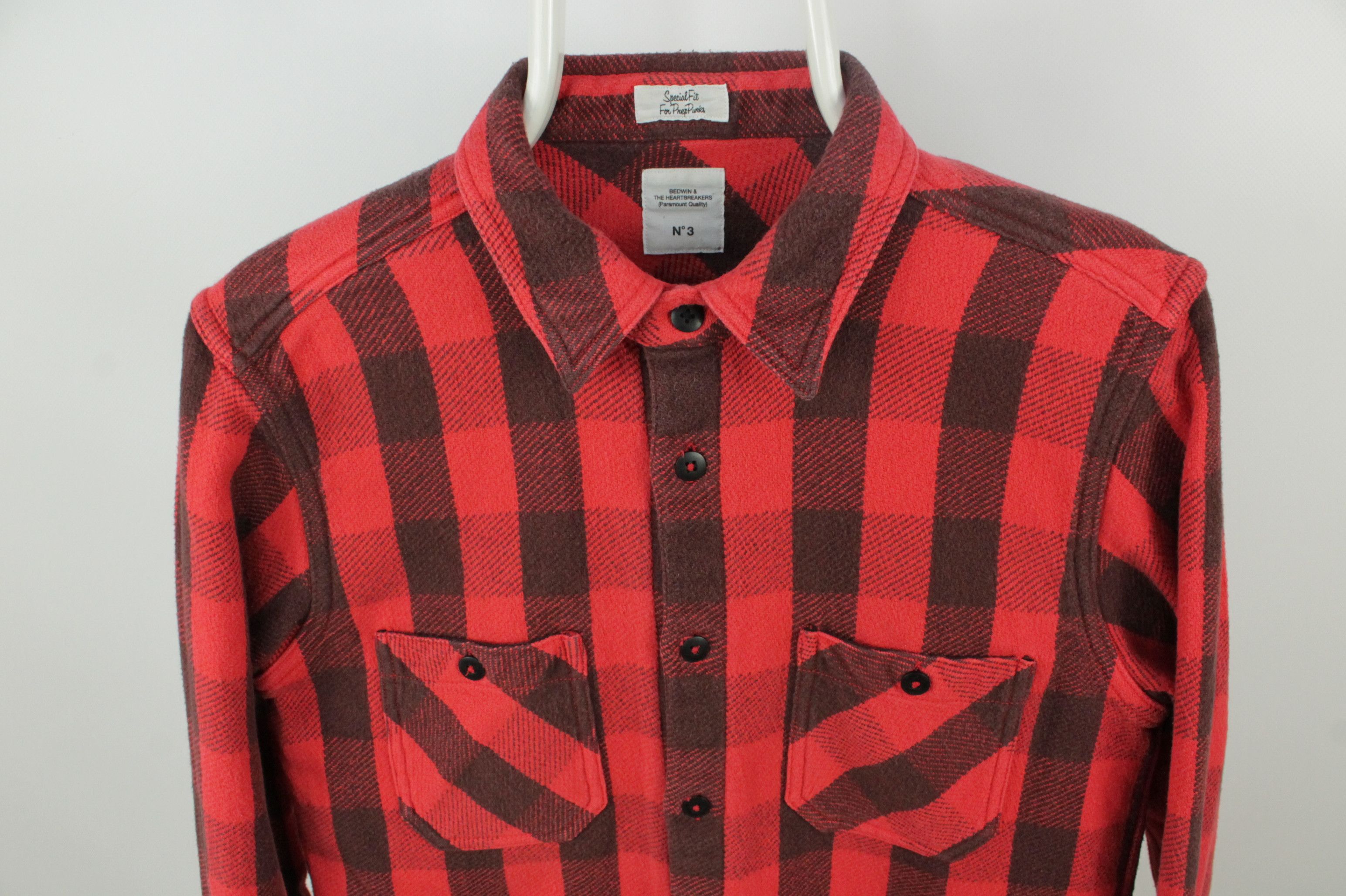 Bedwin & The Heartbreakers Bedwin & The Heartbreakers Red Flannel Shirt Size US S / EU 44-46 / 1 - 2 Thumbnail