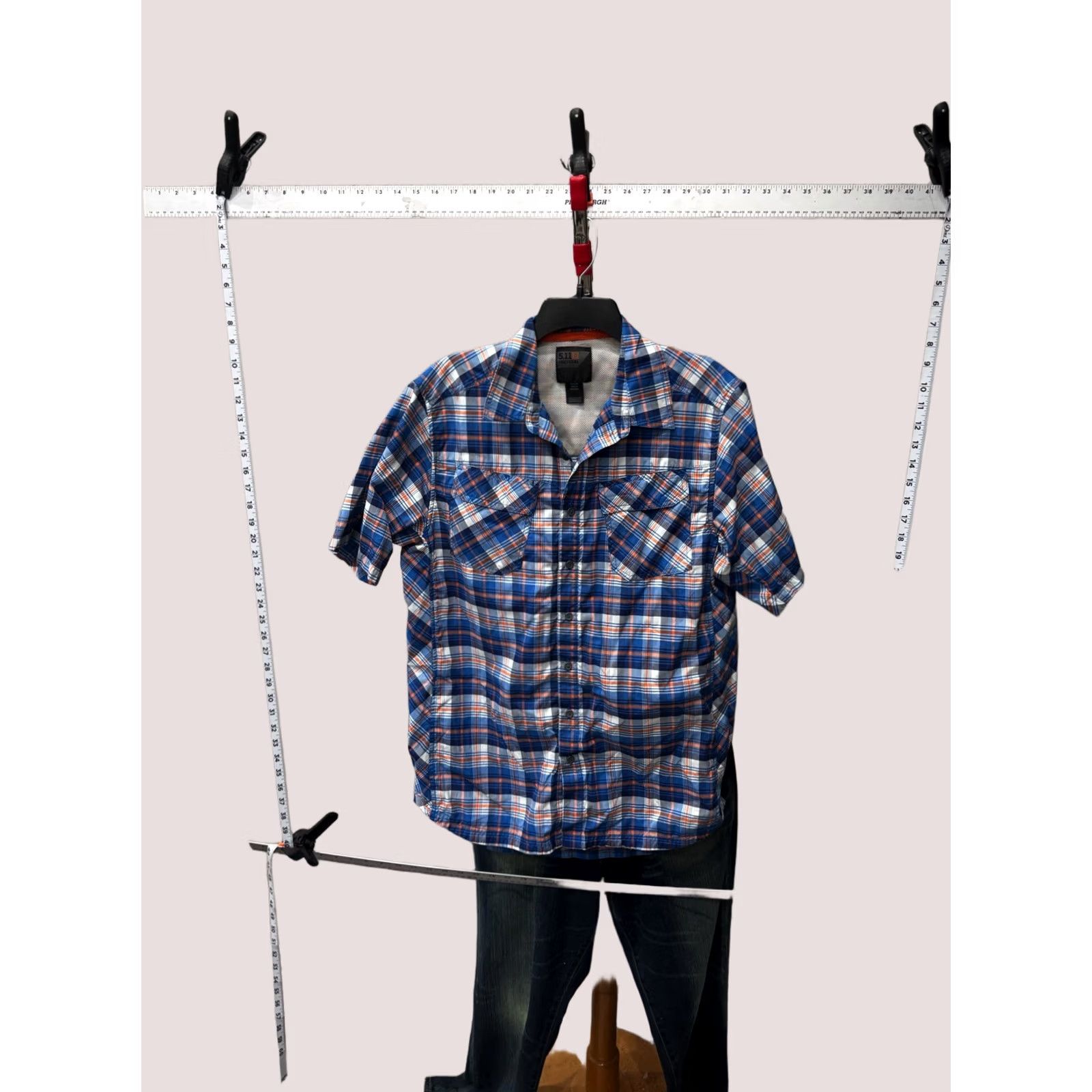 Vintage 511 Tactical Shirt Mens M Poly Plaid SHORT SLEEVE BUTTON Size US M / EU 48-50 / 2 - 1 Thumbnail