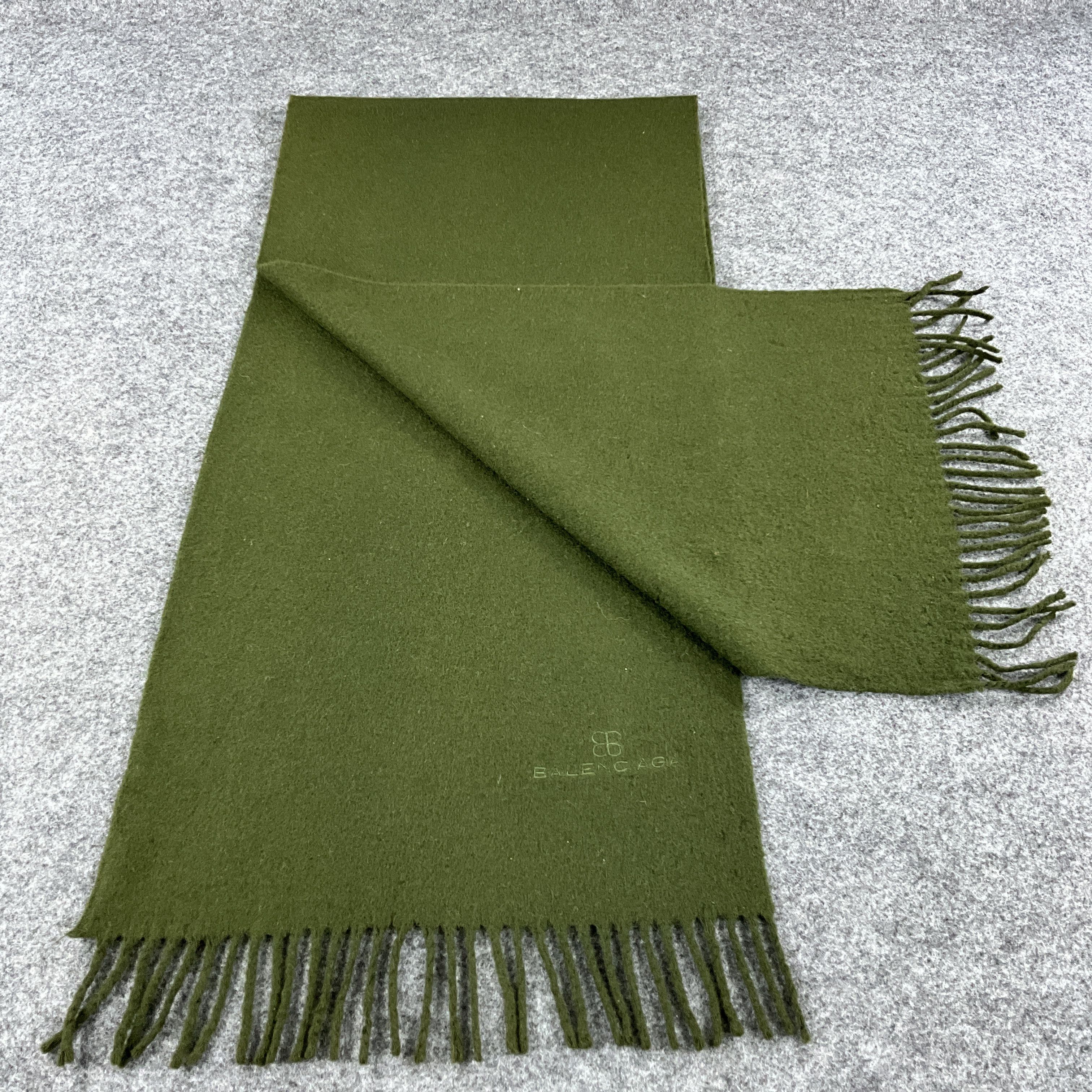 Vintage Balenciaga Plain Scarf / Muffler / Neckwear T1245 Size ONE SIZE - 3 Thumbnail