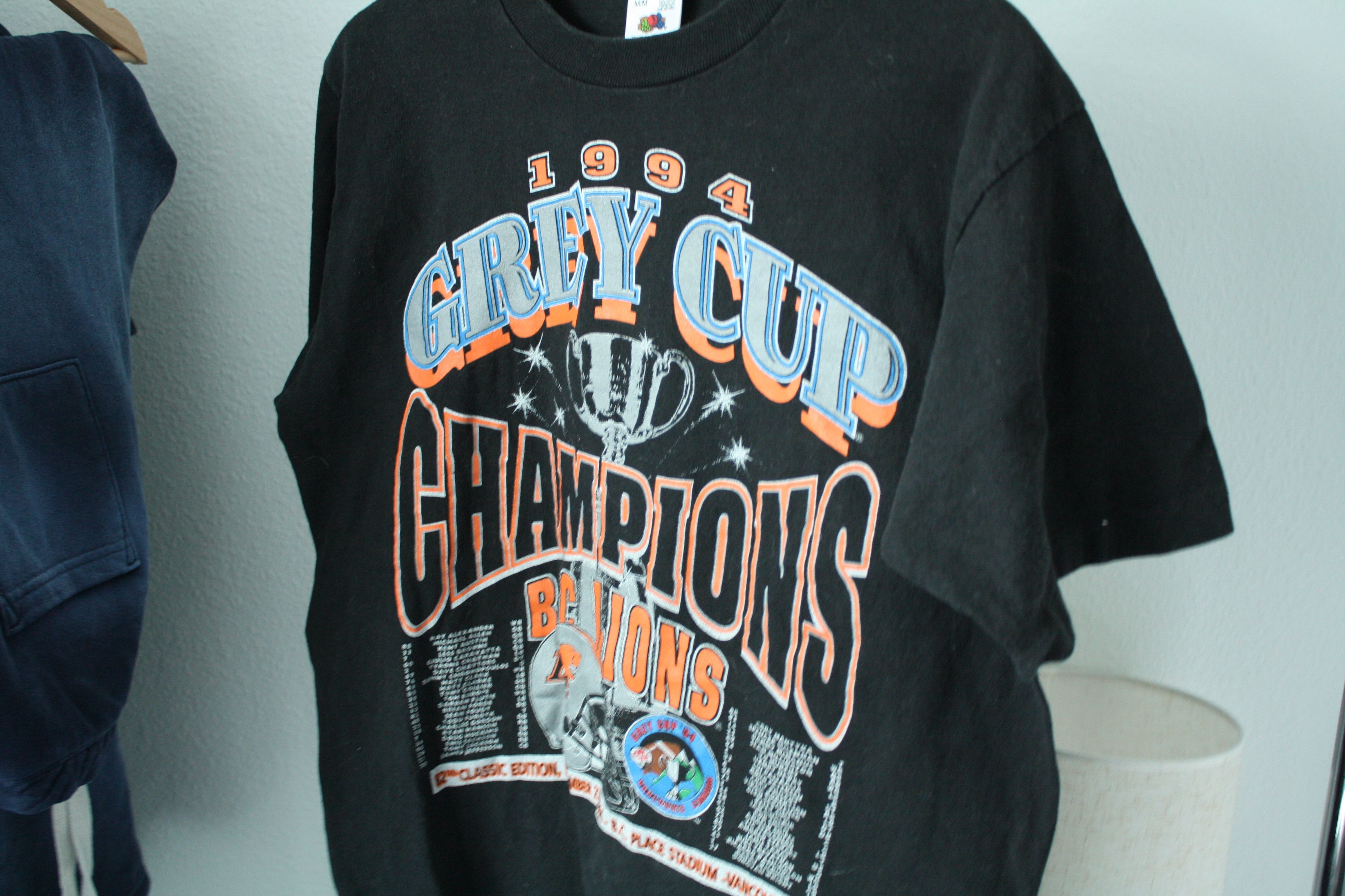 Fruit Of The Loom × Vintage 1994 BC Lions Grey Cup T Shirt Vintage CFL 90s Size US M / EU 48-50 / 2 - 3 Thumbnail
