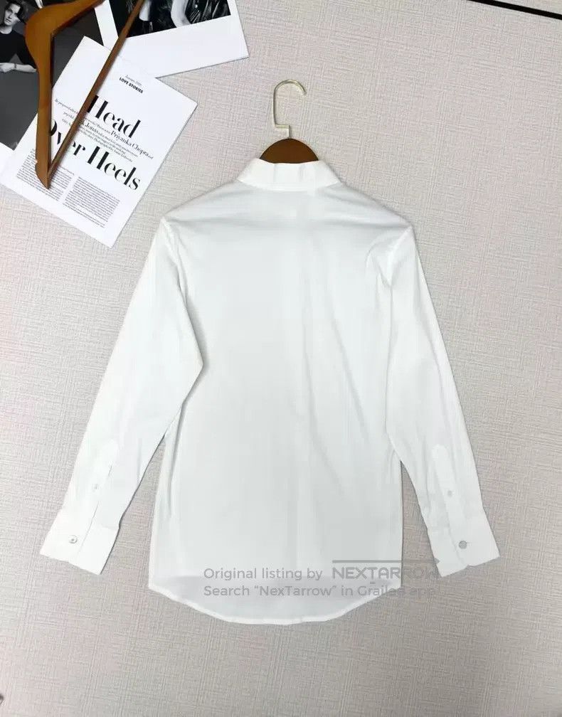 Hermes Hermes Solid Color Logo Buttoned Shirt Size M / US 6-8 / IT 42-44 - 2 Thumbnail