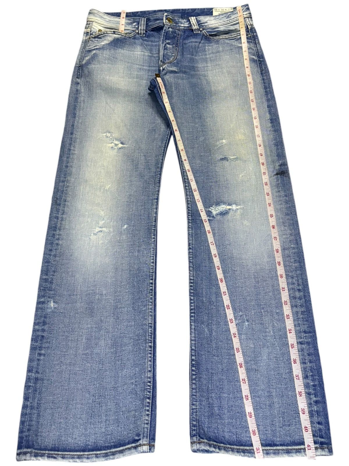 Diesel × Diesel Black Gold Vintage Diesel Viker Faded Wash Embroidered Baggy Jeans Size US 34 / EU 50 - 12 Thumbnail