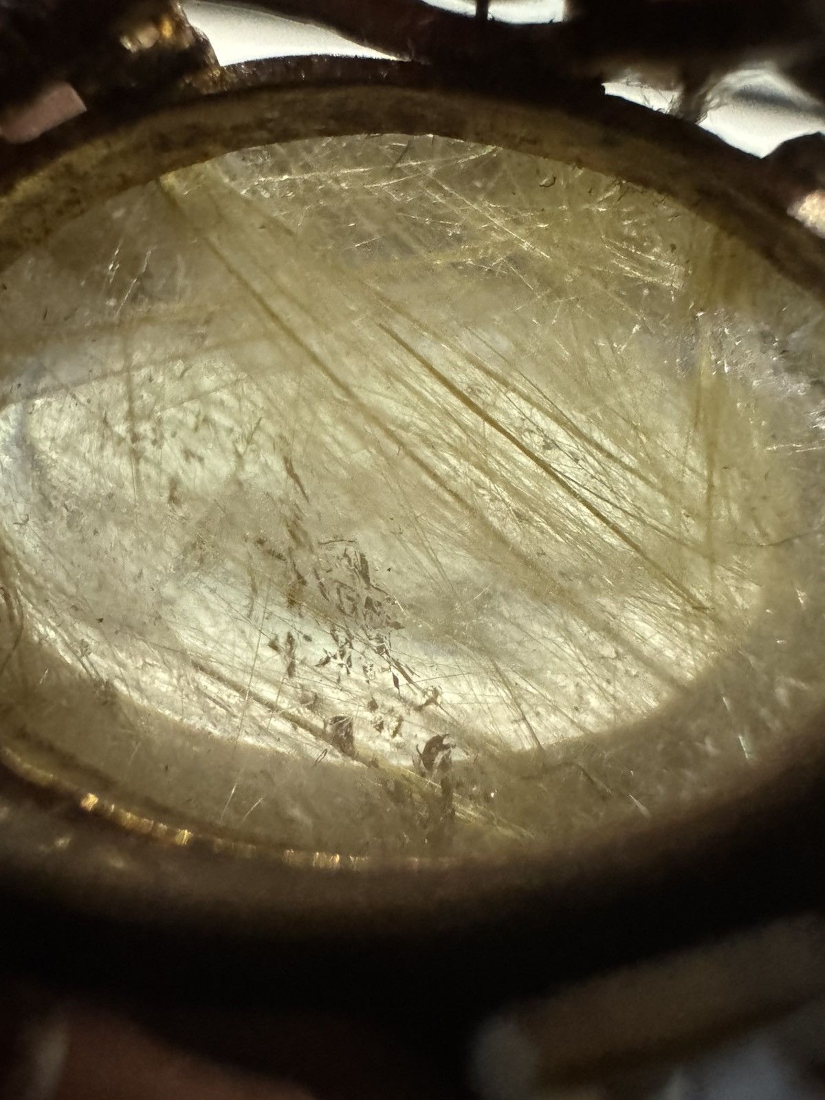 Jewelry VINTAGE GOLDEN RUTILE QUARTZ 925 SILVER PENDANT NECKLACE Size ONE SIZE - 6 Thumbnail