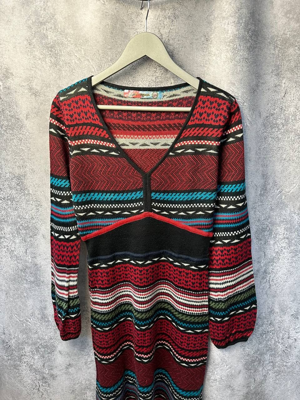 Desigual Desigual Midi Dress Wool Avant-Garde Geometric Stretched Size XL / US 12-14 / IT 48-50 - 1 Thumbnail