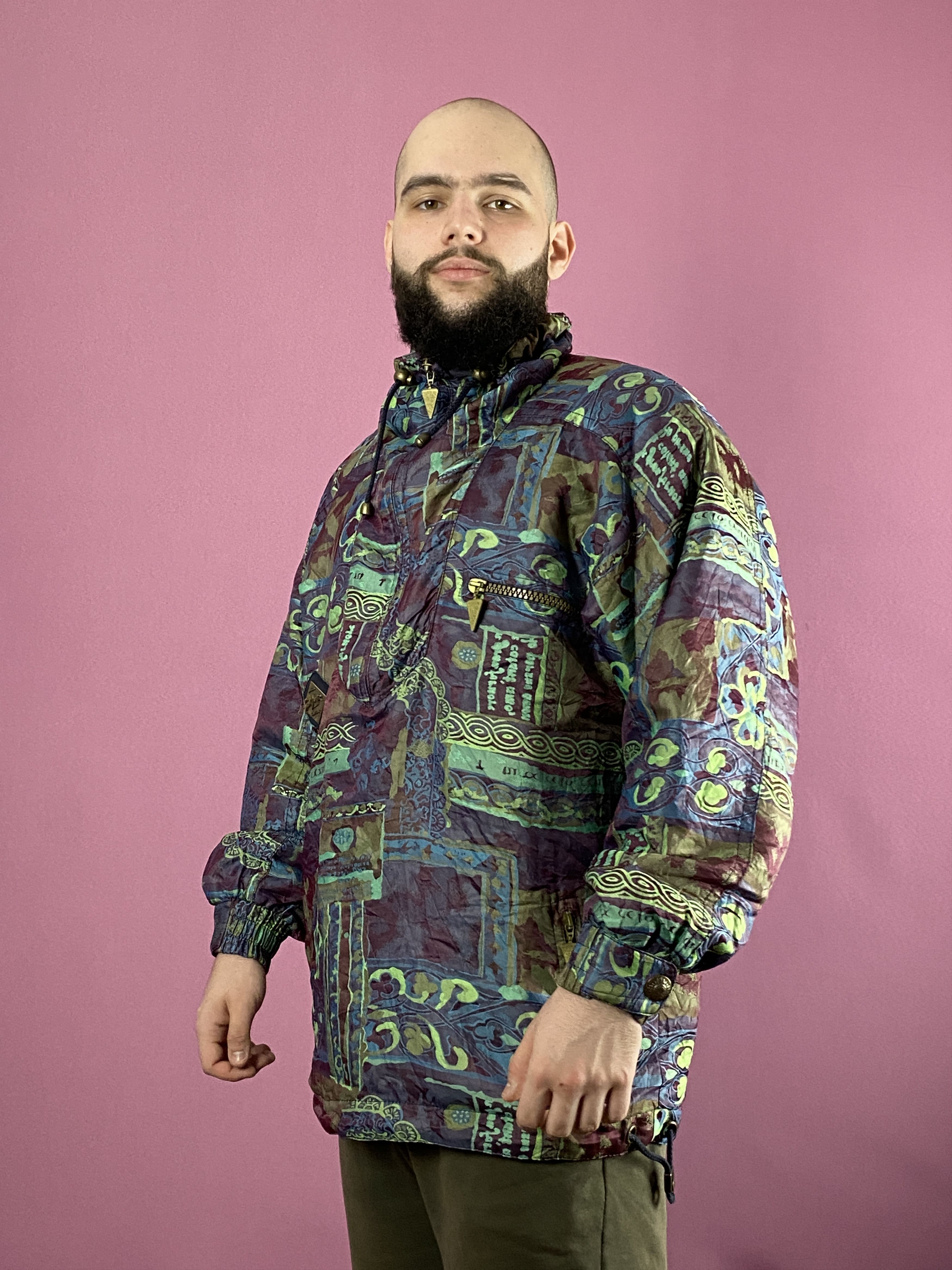 Vintage 90s Alaska Snow Dancer Vintage Men's Abstract Ski Jacket - L Size US L / EU 52-54 / 3 - 2 Thumbnail