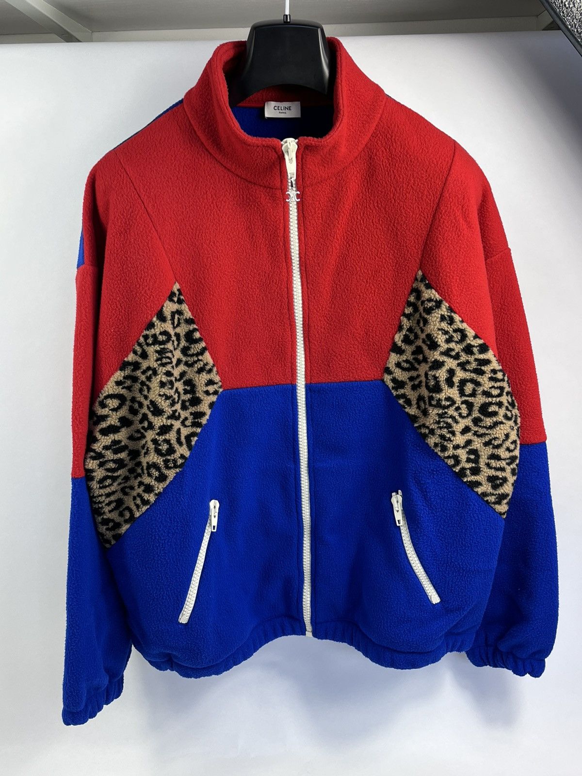 Celine × Hedi Slimane FLEECE LEOPARD JACKET Size US XL / EU 56 / 4 - 1 Thumbnail
