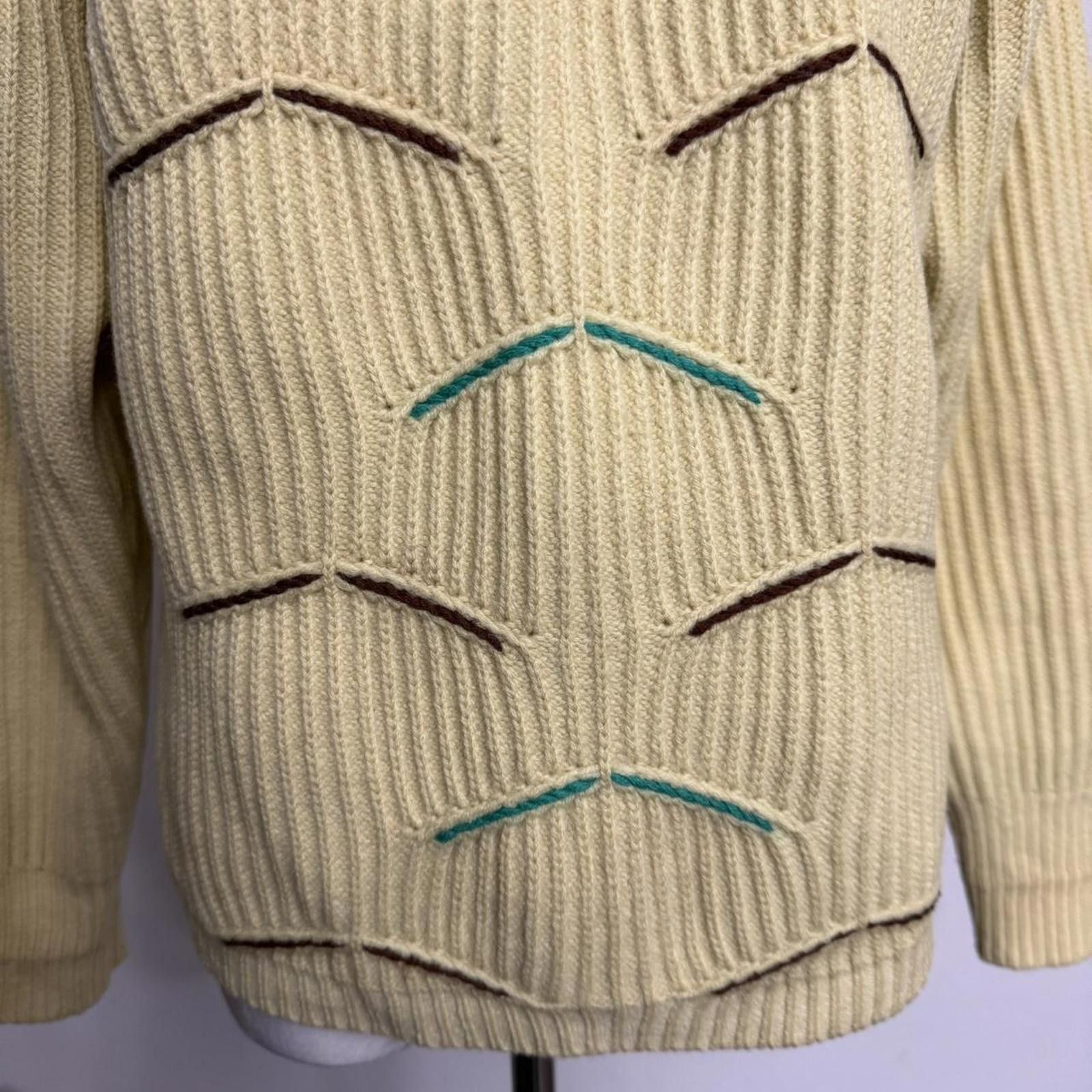 Designer Vintage 70s heavy weight knit sweater Size US M / EU 48-50 / 2 - 7 Thumbnail
