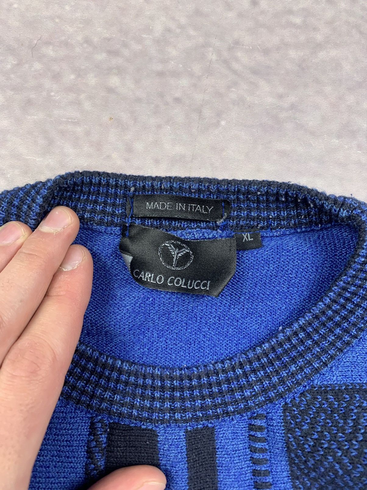 Carlo Colucci Vintage Coogi Style Sweater Carlo Colucci Knit 90s Y2K Cable Size US L / EU 52-54 / 3 - 5 Thumbnail