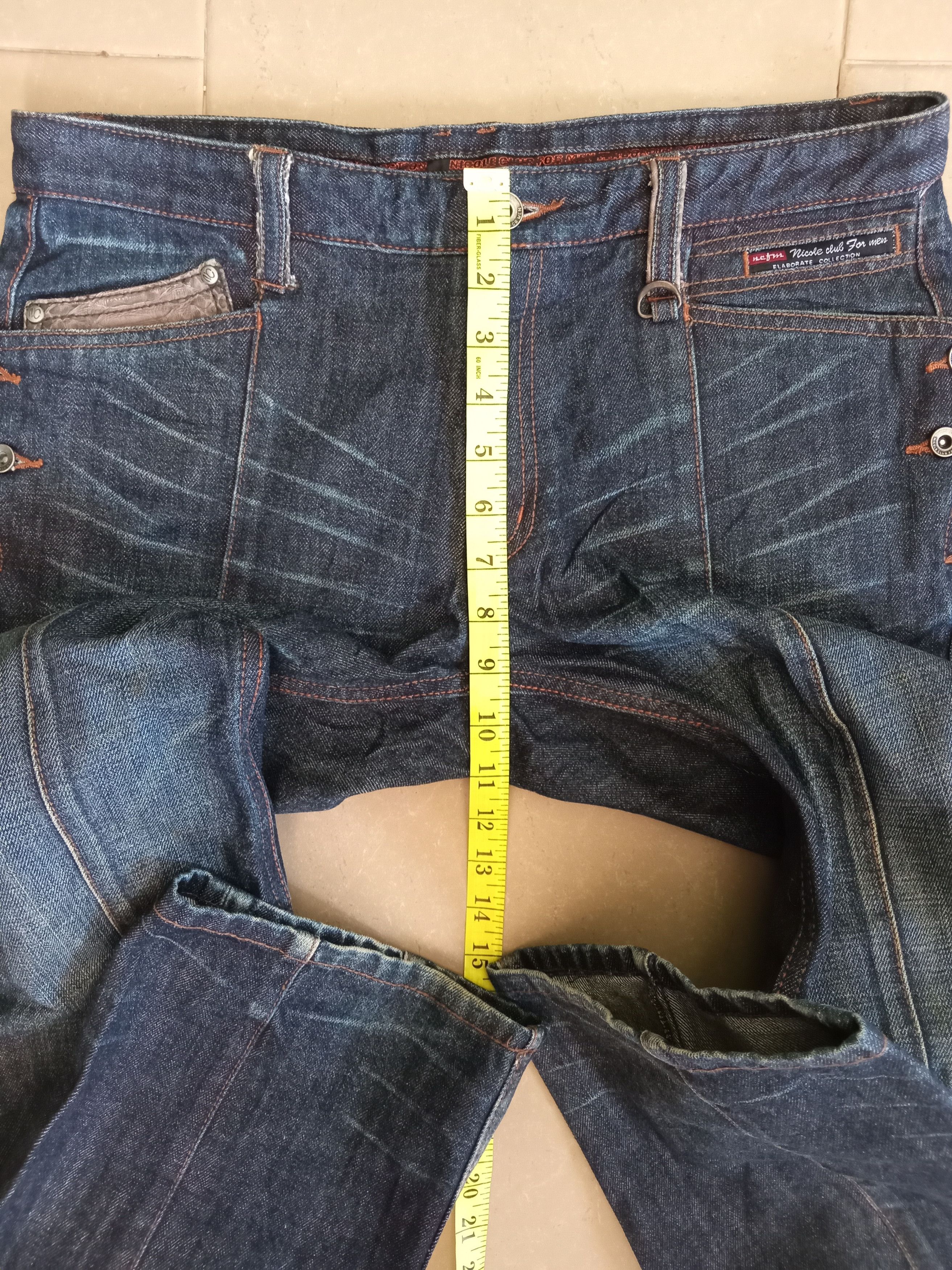 Japanese Brand × Nicole Club × Tornado Mart Japanese Brand Nicole Club For Men Snake Skin Flare Jeans Size US 33 - 4 Thumbnail