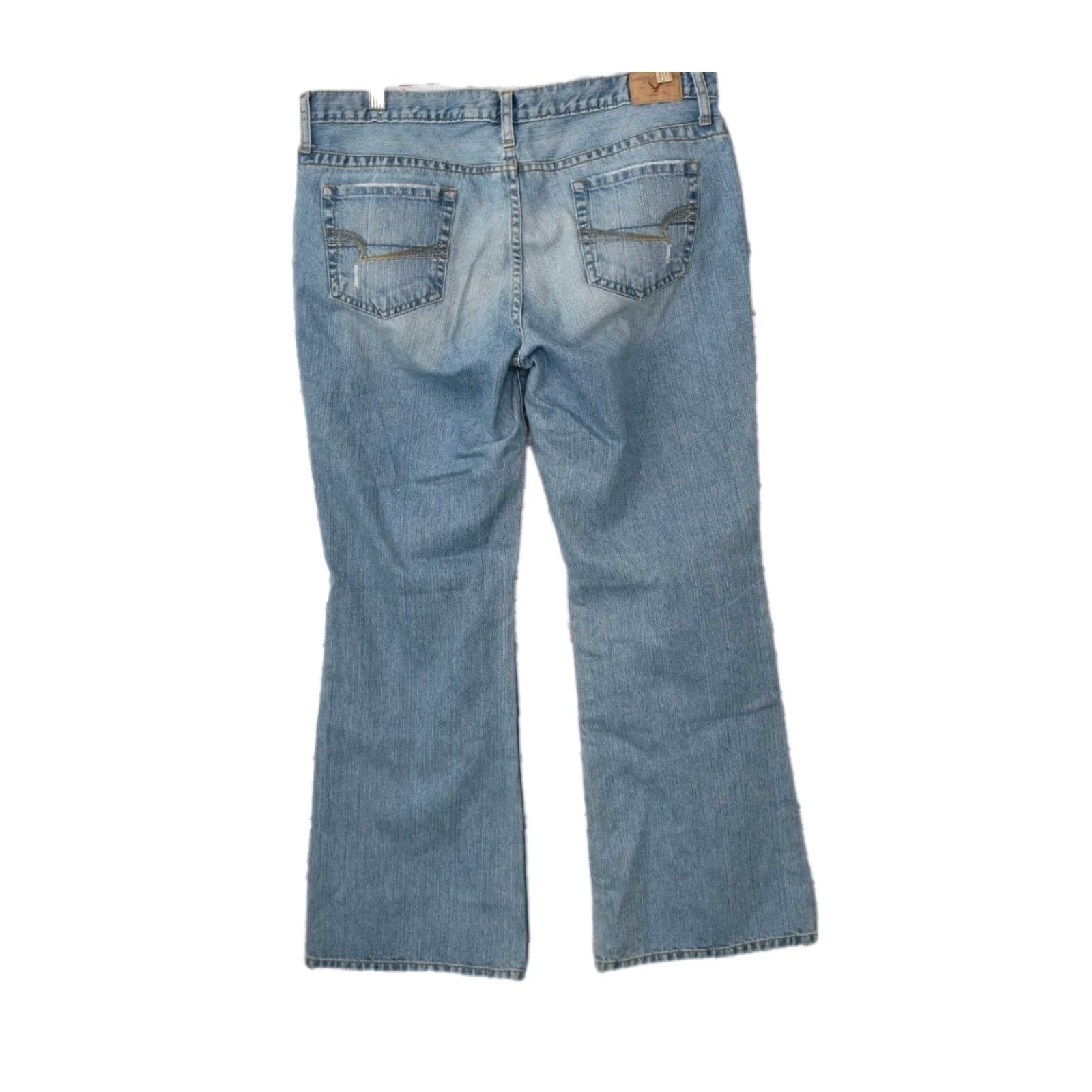 American Eagle Outfitters American Eagle Outfitters Jeans Womens Hipster Flare Distressed 37x30 Medium Wash Denim 100% Cotton Jeans Belt? Size 25" / US 0 / IT 36 - 2 Thumbnail