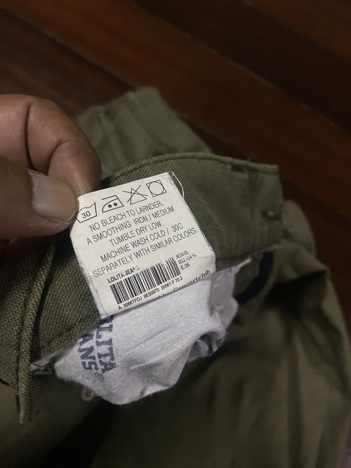 If Six Was Nine × Japanese Brand FIRE LOLITA JEANS ZIPPER OLIVE Size US 35 - 19 Thumbnail