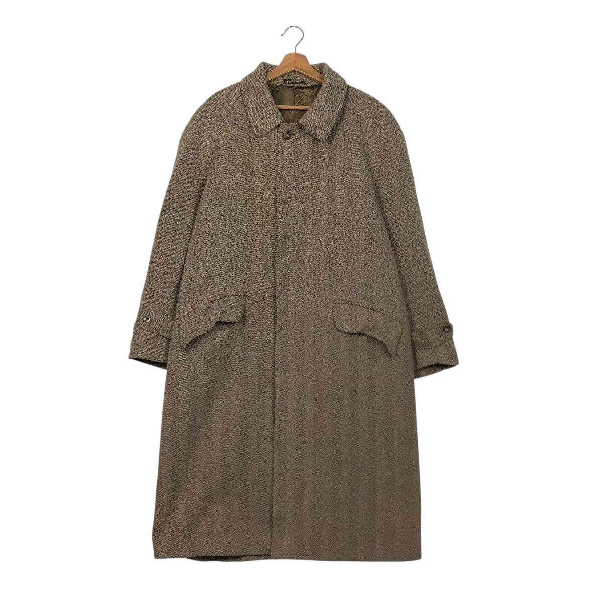 Vintage 🔥RICH BROWN LONG COATS WOOL HERRINGBONE MARTEN’S CASHMERE Size US M / EU 48-50 / 2 - 1 Thumbnail