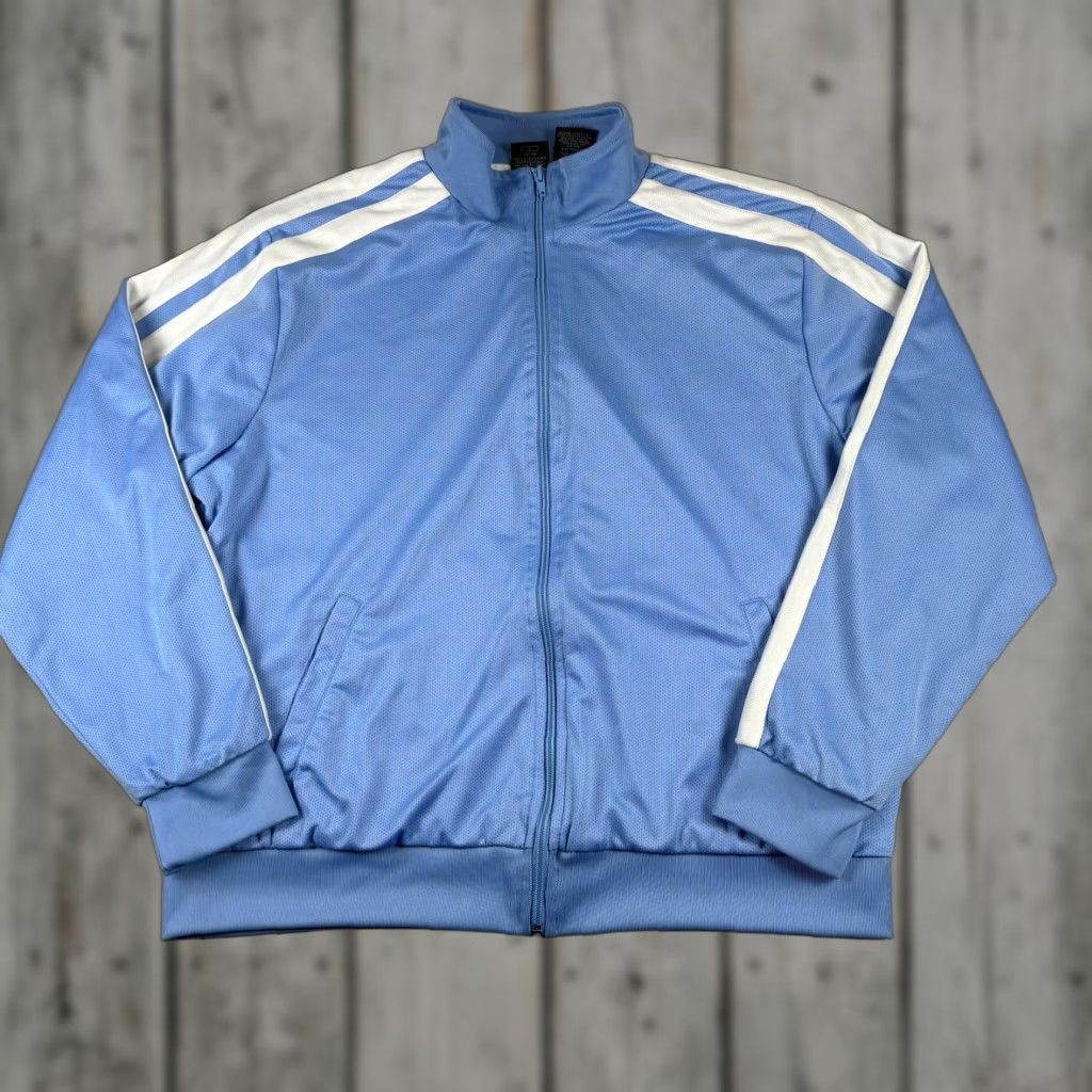 Starter Starter Jacket Mens Large Blue Mist Track Full Zip Retro Striped 100% Polyester Size US L / EU 52-54 / 3 - 1 Thumbnail