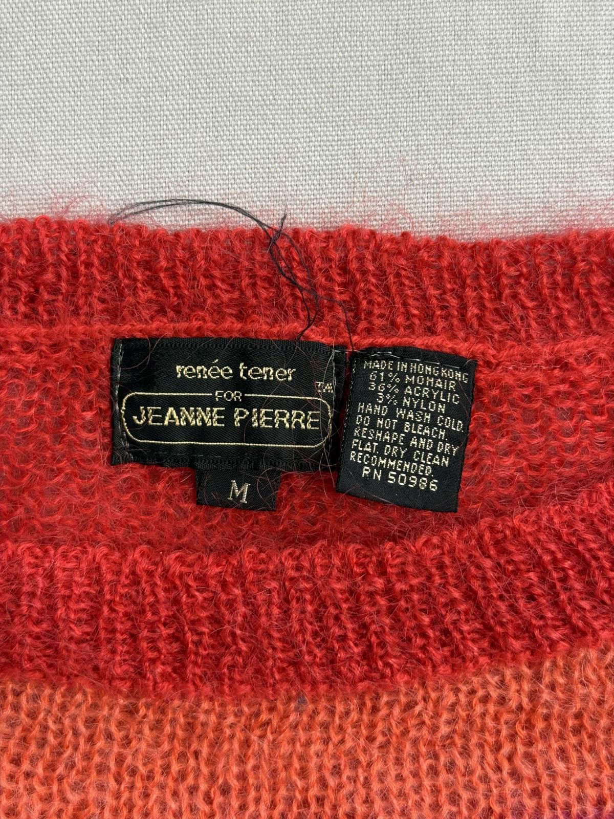 Designer Vintage 80s Sweater Picasso Big Face Cubism Mohair - Medium Size US M / EU 48-50 / 2 - 2 Thumbnail