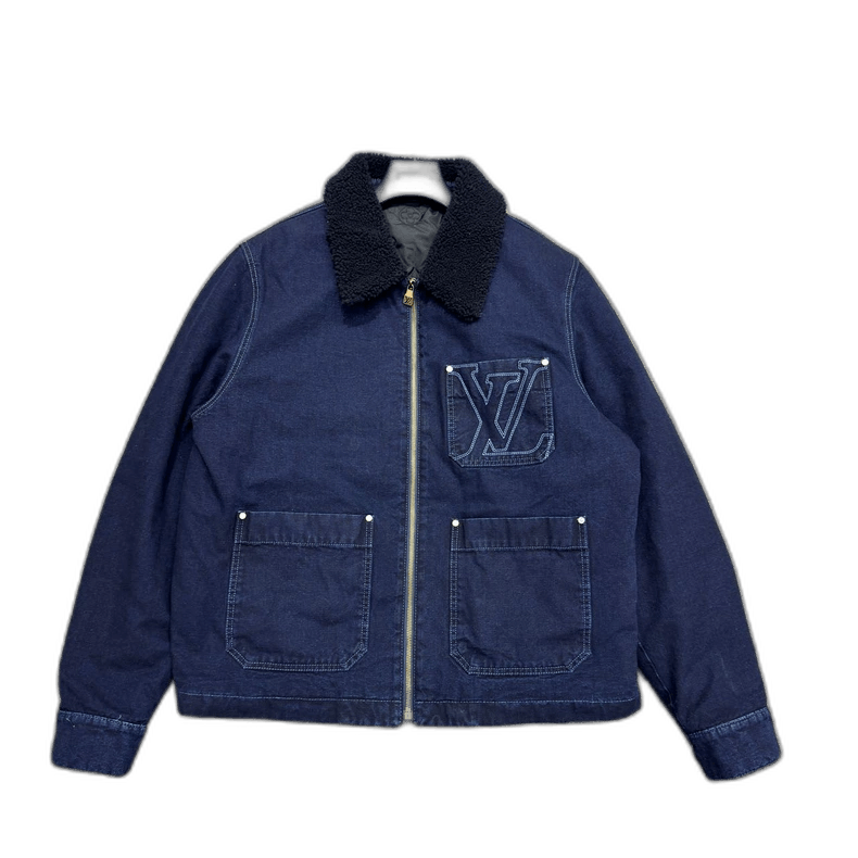 Louis Vuitton Louis Vuitton Embroidered Denim Cotton Jacket-yf Size US XXL / EU 58 / 5 - 1 Thumbnail