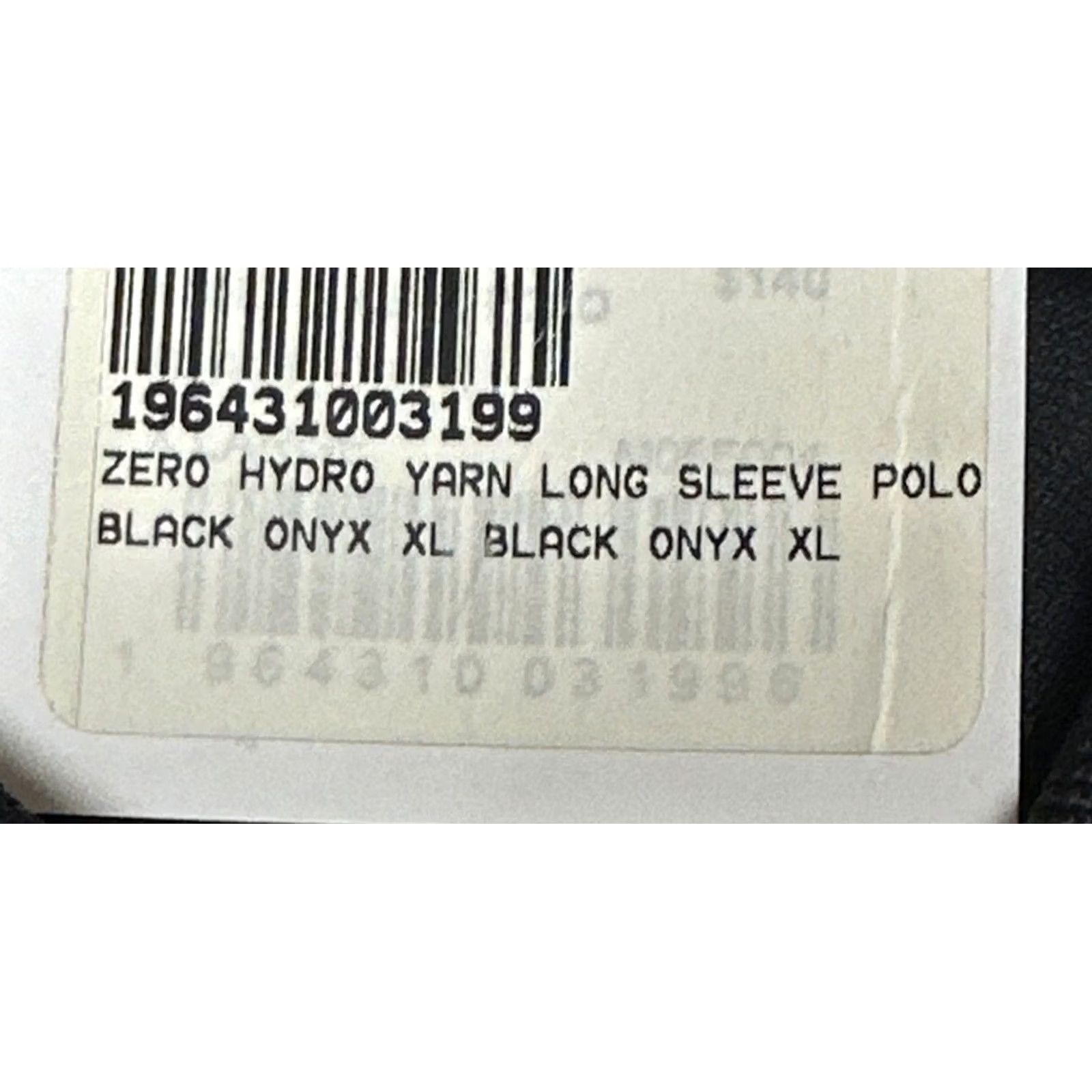 Vintage Brady Live Men’s XL Sweat Zero Hydro Yarn Long Sleeve Polo Black Onyx Polyamide Size US XL / EU 56 / 4 - 5 Thumbnail