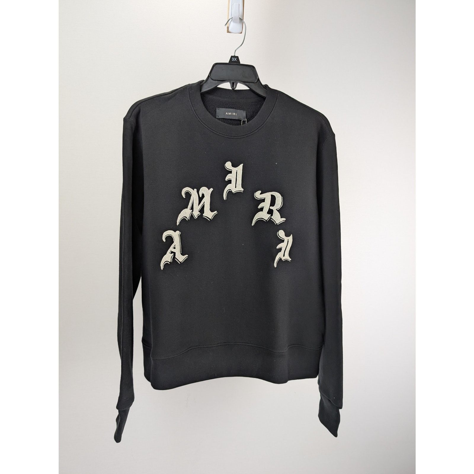 Amiri o1rshd1 Q:2 / Wes Lang x Amiri Logo Crewneck in Black Size US L / EU 52-54 / 3 - 2 Thumbnail