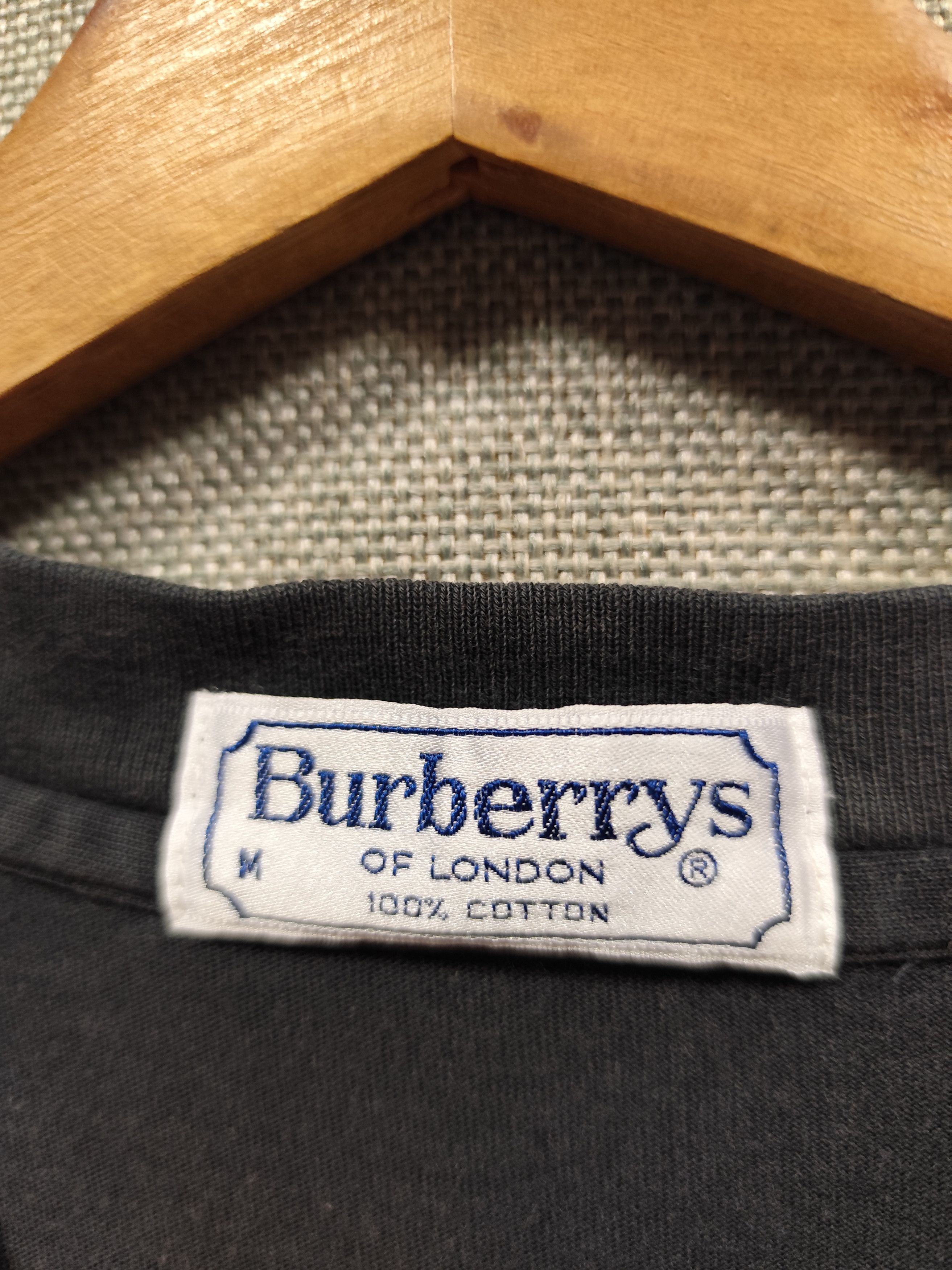 Burberry Vintage 90s t shirt burberry logo embroidery Size US M / EU 48-50 / 2 - 4 Thumbnail