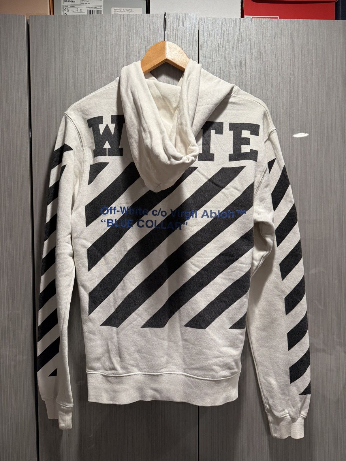 Off-White Off White Blue Collar White Hoodie Size US M / EU 48-50 / 2 - 1 Thumbnail