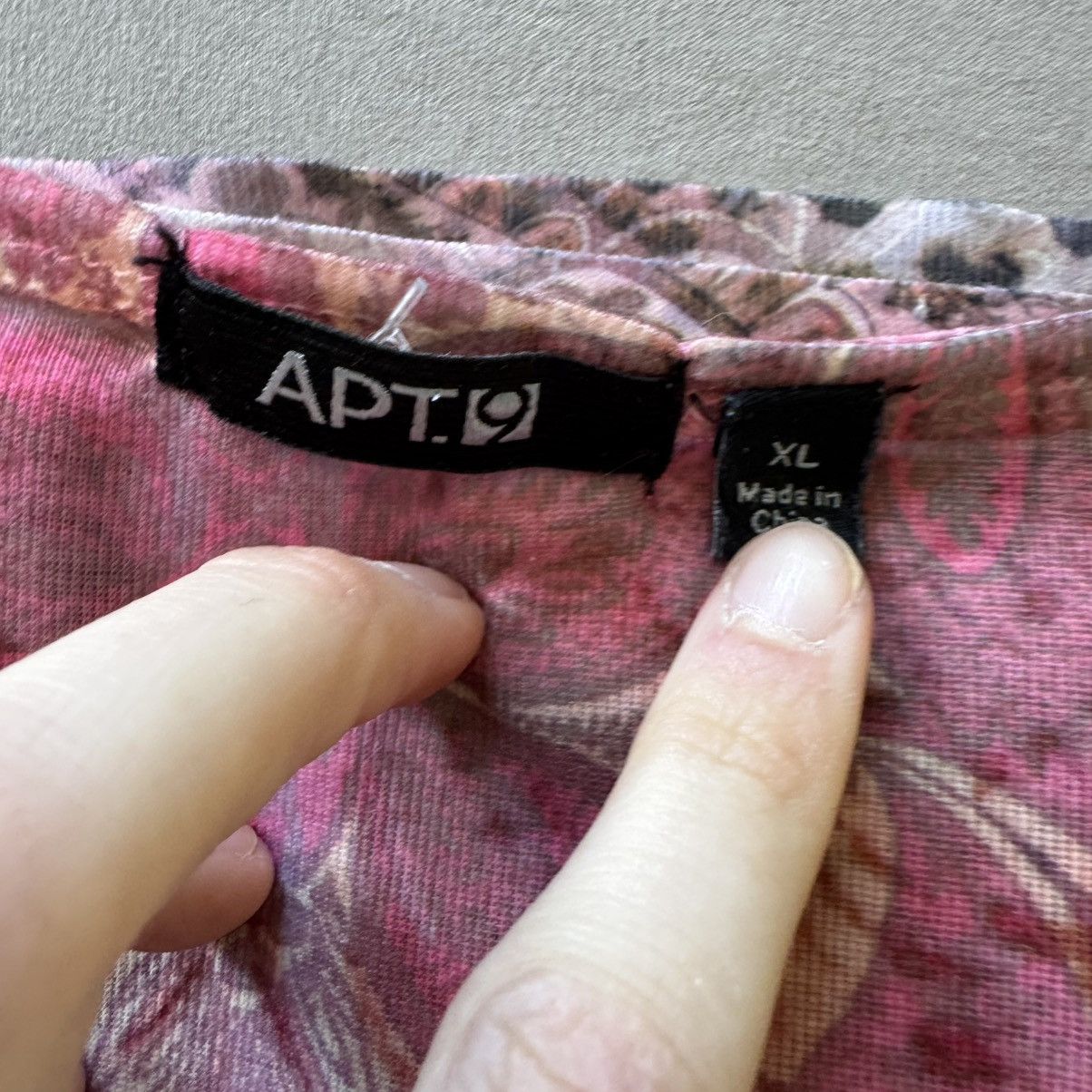 Apt. 9 Y2K Early 2000s Apt 9 Multi Pattern Bejeweled Henley Top Size XL / US 12-14 / IT 48-50 - 3 Thumbnail
