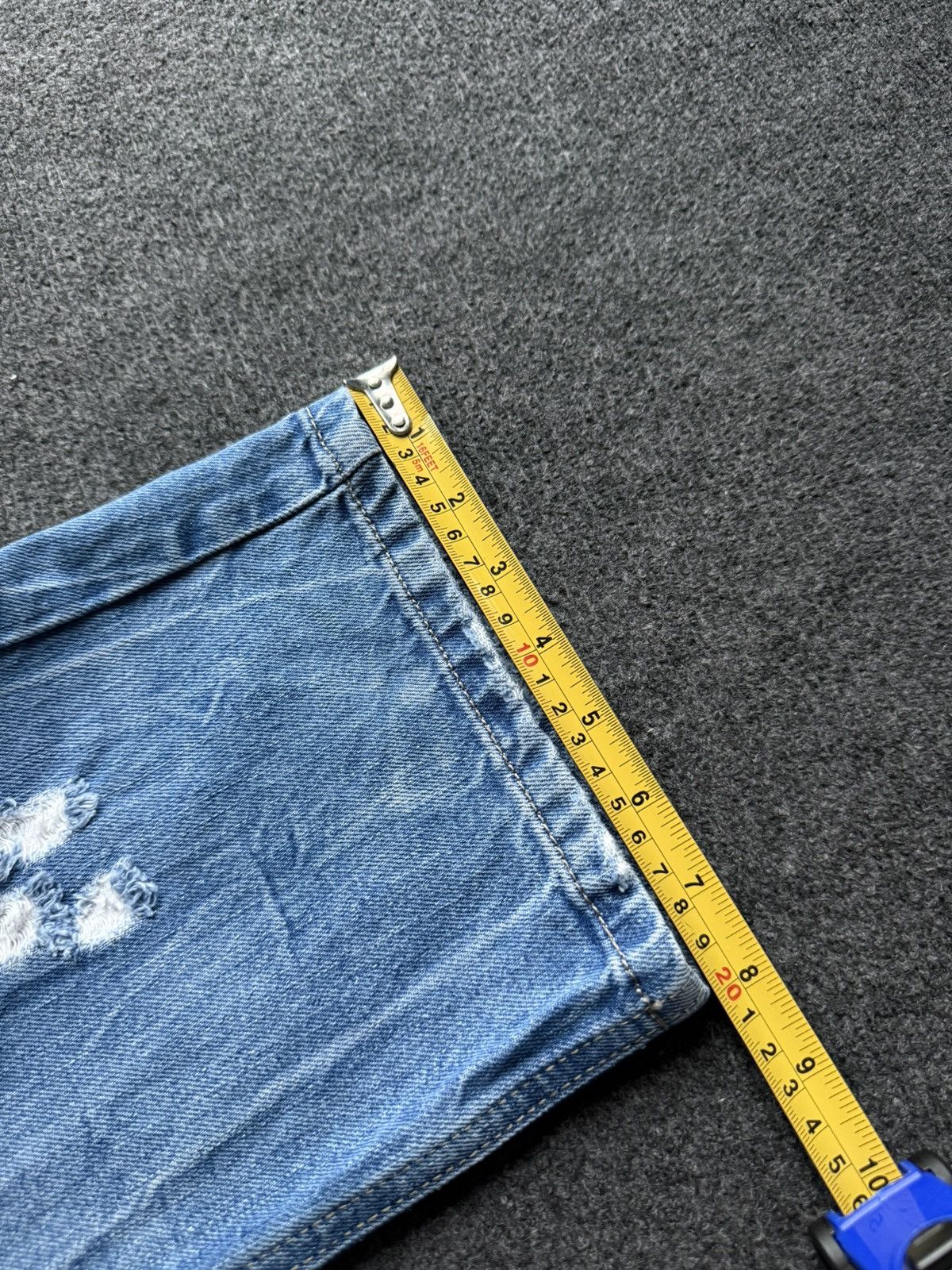 Le Grande Bleu (L.G.B.) Y2K Distressed Japanese Biker Denim Jeans Destroyed Punk Size US 34 / EU 50 - 18 Thumbnail