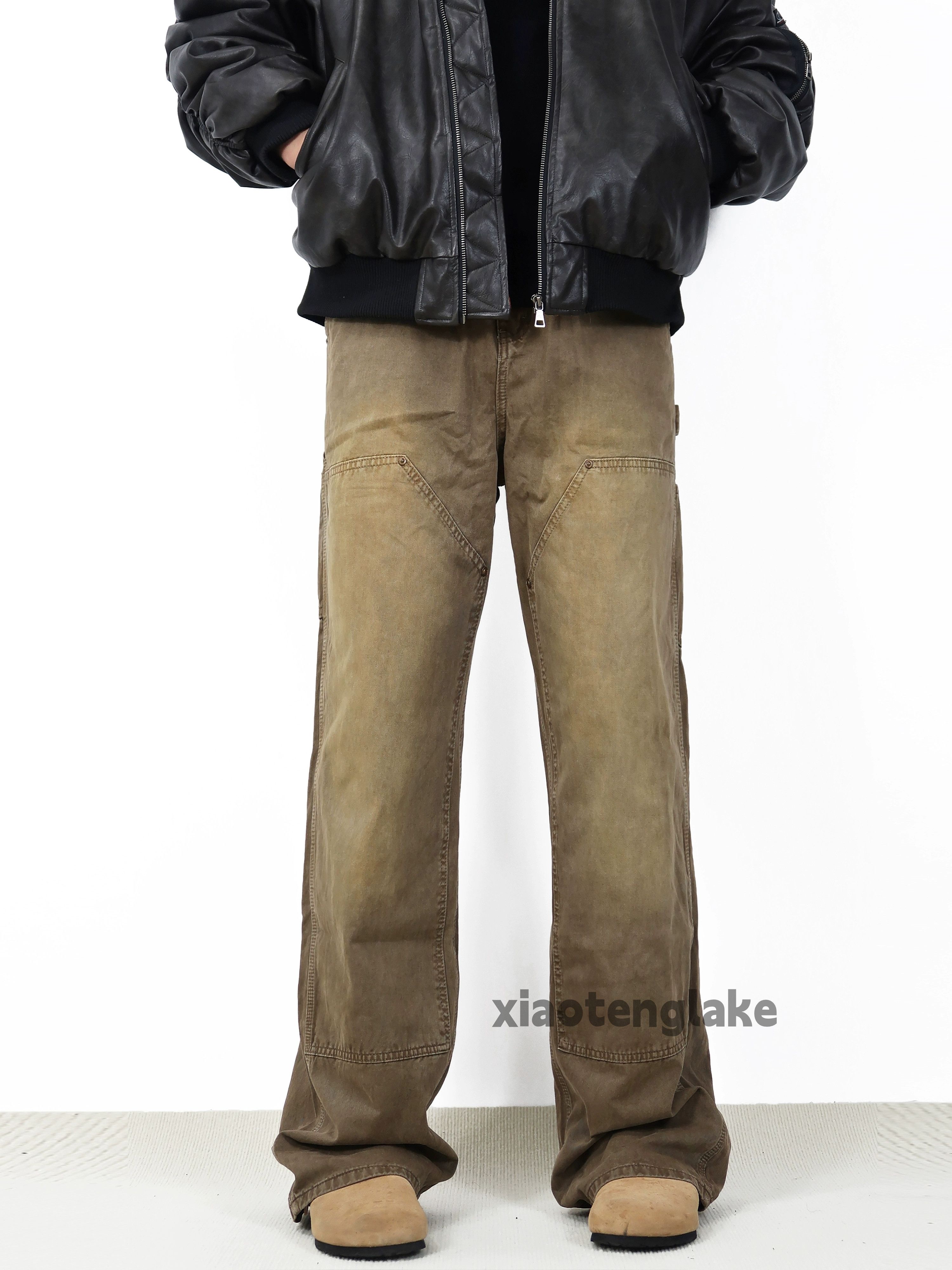 Designer × Jean × Vintage washed faded loose baggy rusty carpenter cargo jeans Size US 34 / EU 50 - 1 Thumbnail