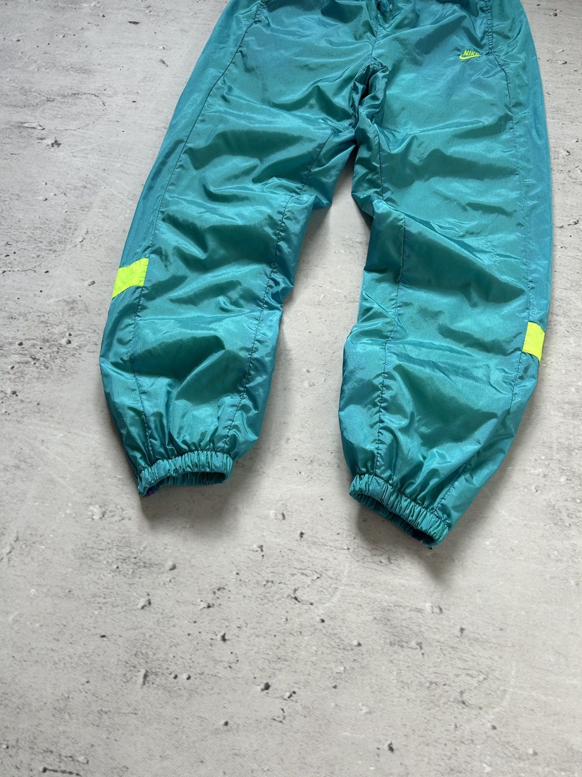 Nike 💥Rare Vintage Nike Baggy Nylon Track Pants 80s Og Y2k HipHop Size US 32 / EU 48 - 3 Thumbnail