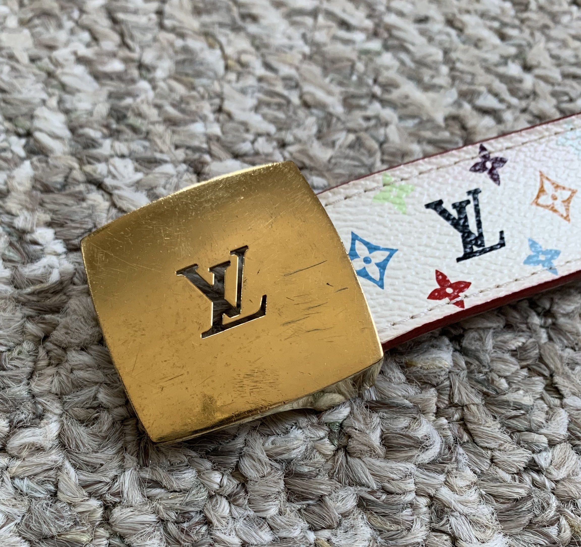 Louis Vuitton × Takashi Murakami S/S 2003 Louis Murakami Multicolor Monogram Belt Size 30 - 2 Thumbnail
