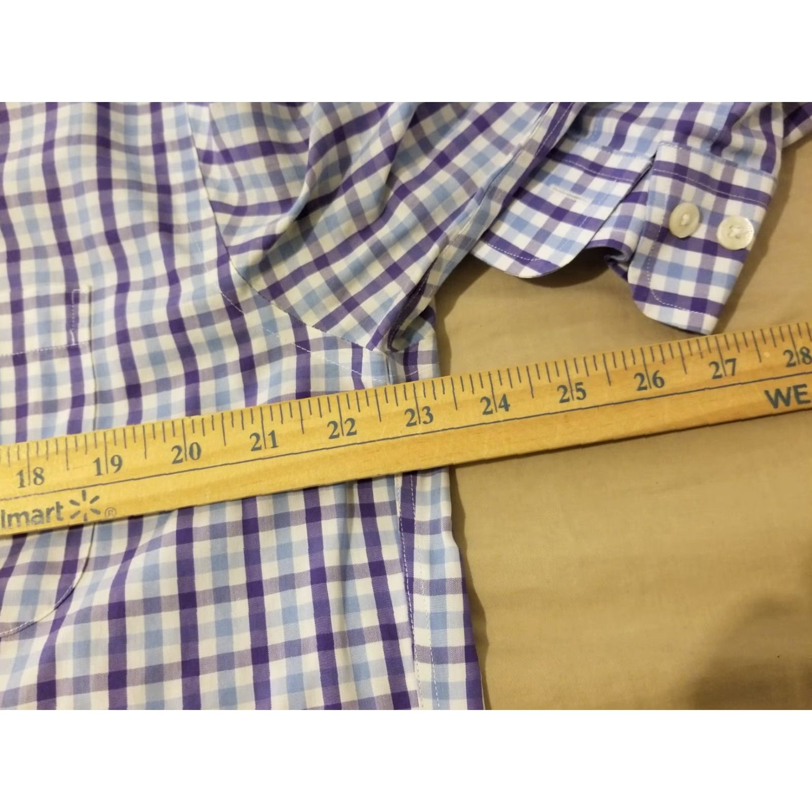 Brooks Brothers VINTAGE Brooks Brothers Dress Shirt Men M Blue Cotton Button Size 40R - 4 Thumbnail