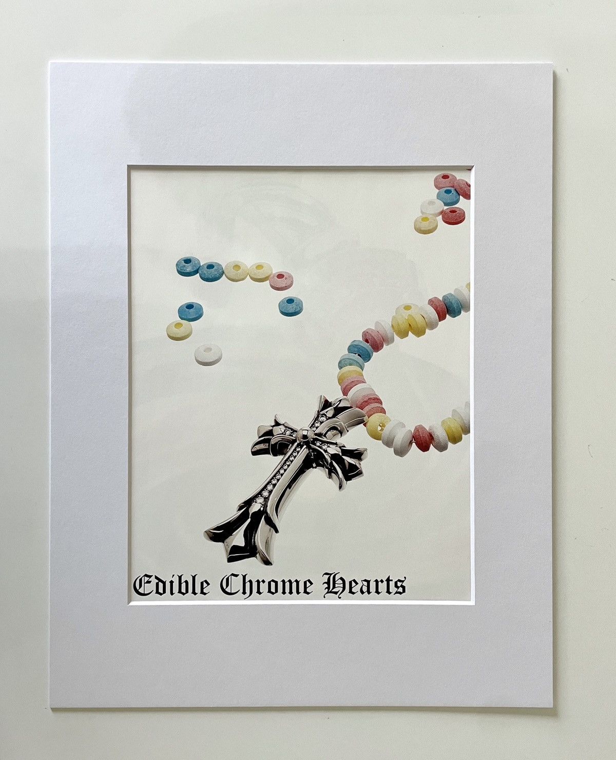 Chrome Hearts 11x14 candy cross Matted Frame cutout poster