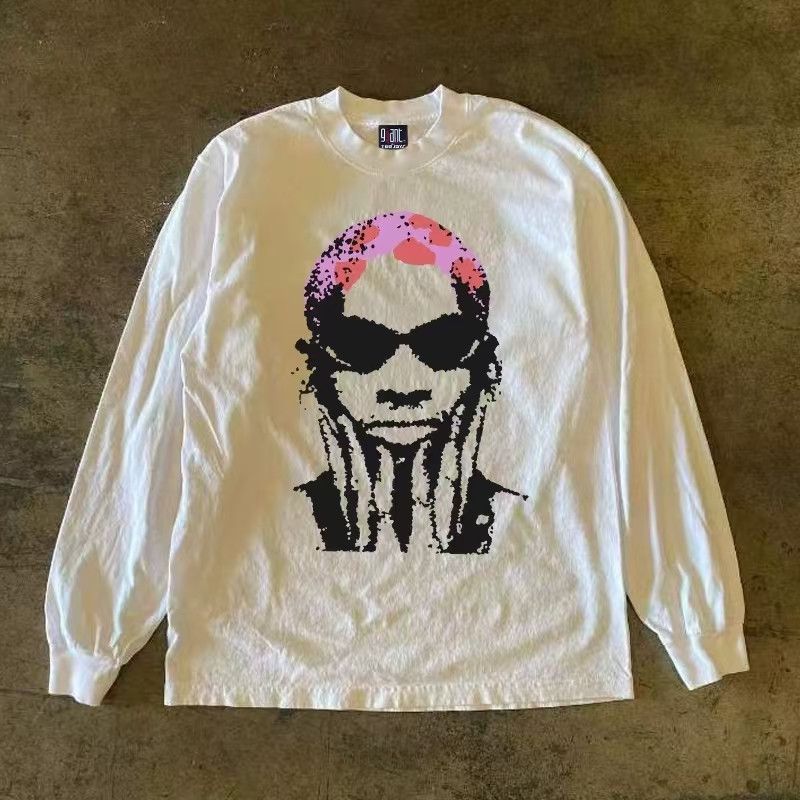 Japanese Brand Street retro trendy printed long-sleeved t-shirt Size US L / EU 52-54 / 3 - 1 Thumbnail