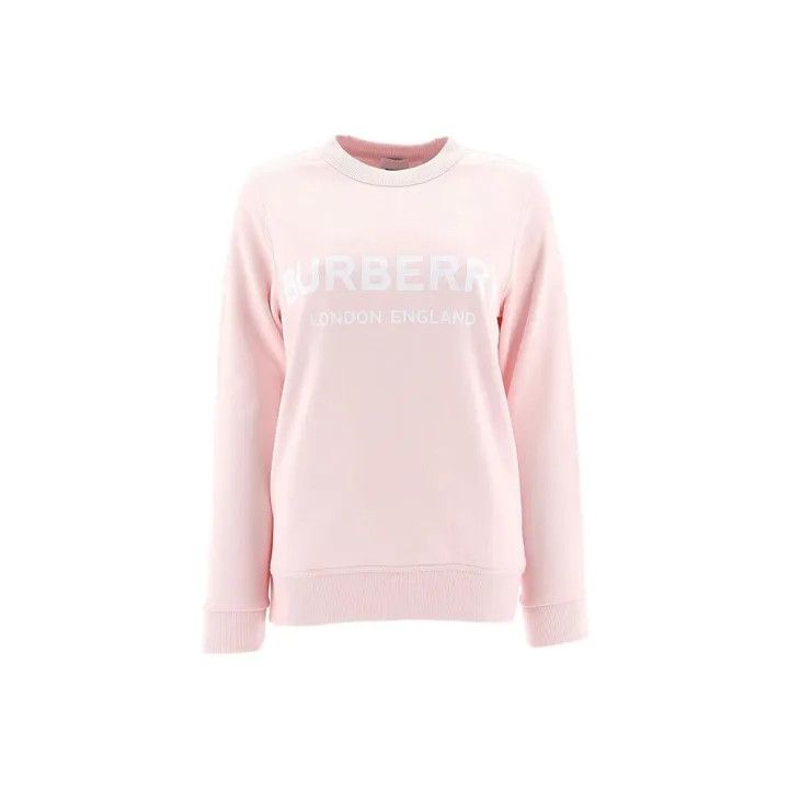 Burberry Burberry Logo Print Sweatshirt for Women in Pink 0079 Size L / US 10 / IT 46 - 1 Thumbnail