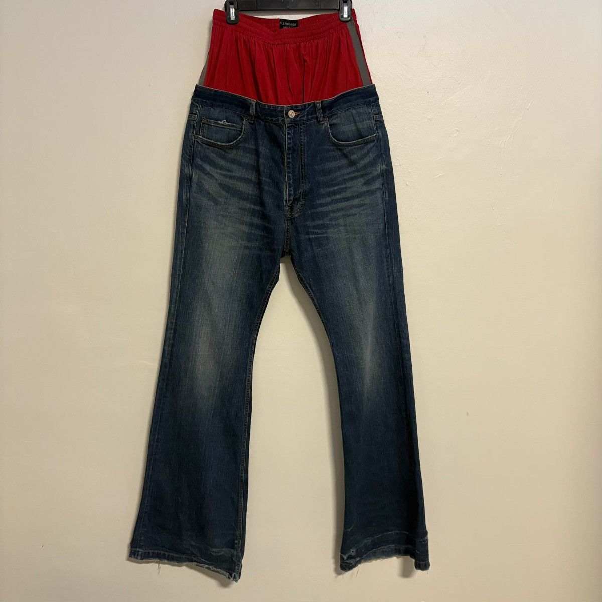 Balenciaga Balenciaga Flared Layered Jeans Size US 34 / EU 50 - 1 Thumbnail