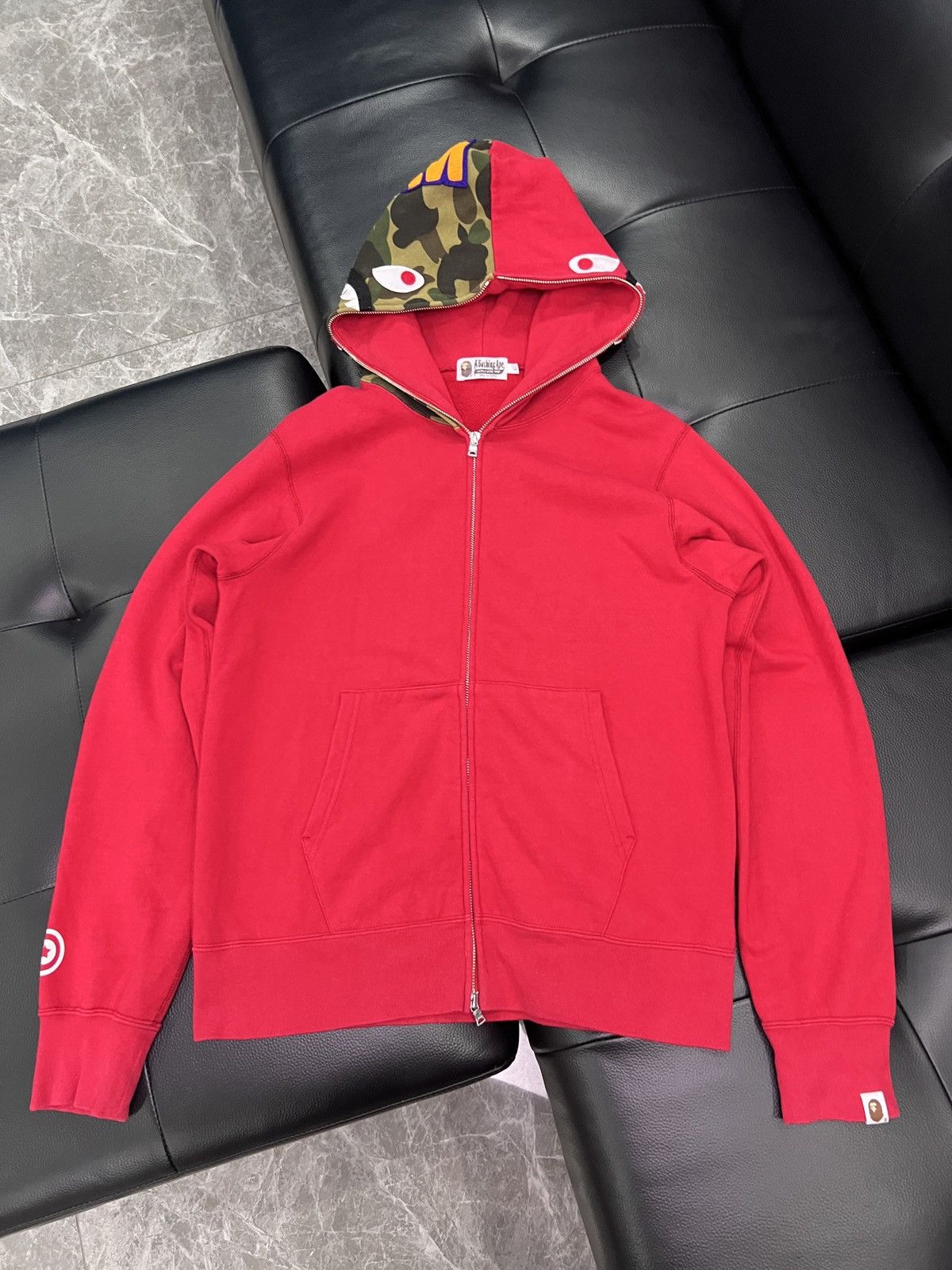 Bape A Bathing Ape Shark Camo Full Zip Hoodie Size US L / EU 52-54 / 3 - 6 Thumbnail