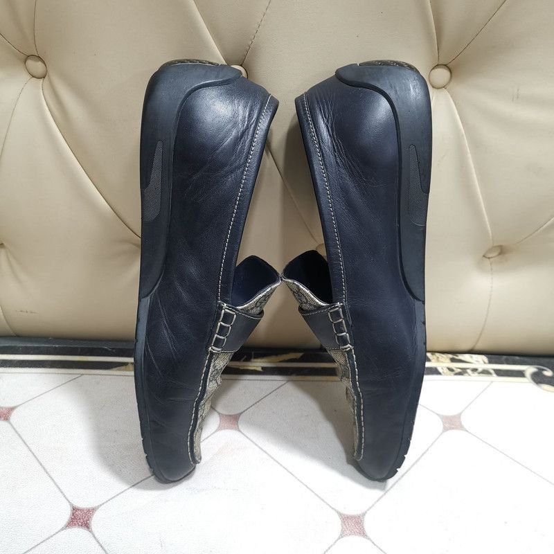 Gucci Gucci Blue GG Print Leather Loafers - Size US 11 / EU 44 - 1 Thumbnail