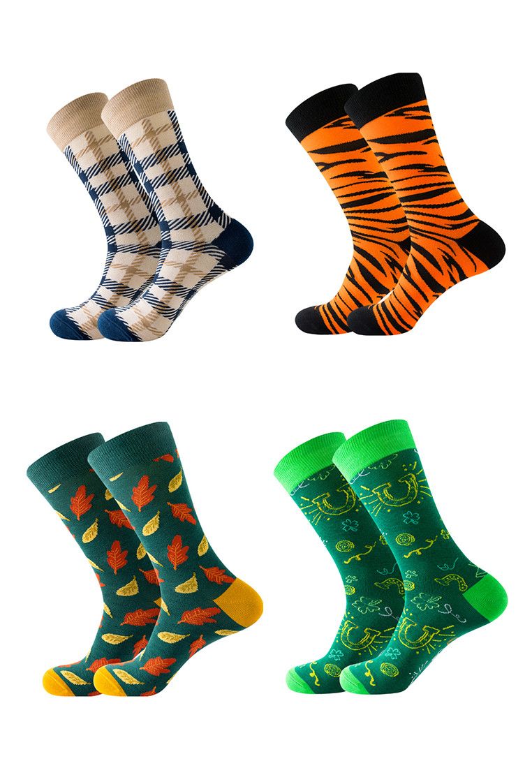 Other Set of 4 Pairs Sports Theme Pattern Cozy Socks (One Size) Size ONE SIZE - 1 Thumbnail