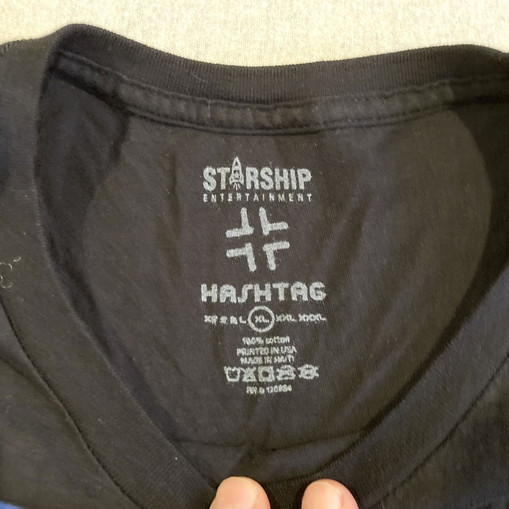 Vintage MonstaX Starship Entertainment KPOP Hashtag T-Shirt Black Men's XL Size US XL / EU 56 / 4 - 3 Thumbnail