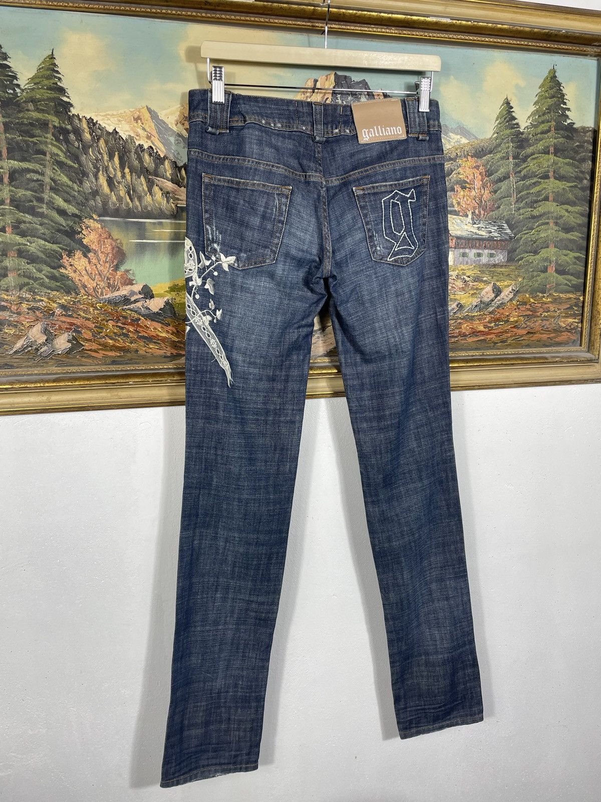 Designer × John Galliano × Vintage John Galliano Vintage Denim Jeans Trousers Coquette Pant Y2k Size 28" / US 6 / IT 42 - 7 Thumbnail