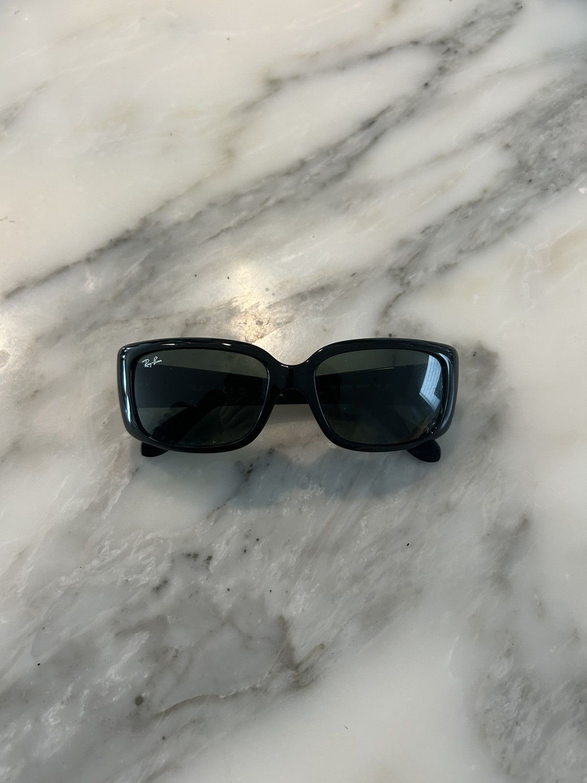 RayBan Ray-Ban Rectangular Black Sunglasses Size ONE SIZE - 1 Thumbnail