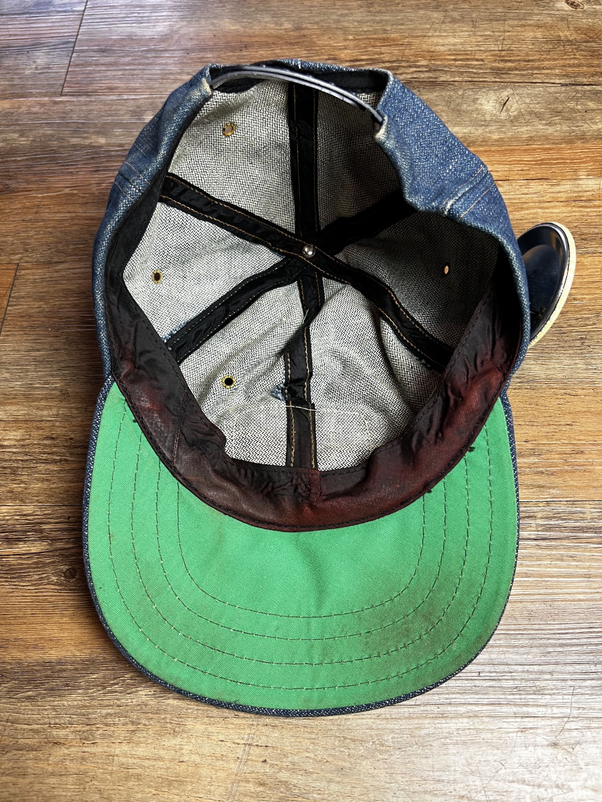 Caterpillar 1970's-1980's CAT Diesel Power Denim Trucker Snapback Size ONE SIZE - 6 Thumbnail