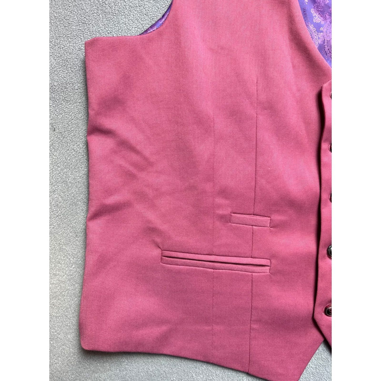 Pinko Marc Darcy Vest Waistcoat Mens size 48 Pink Kelly Suit SB Size US M / EU 48-50 / 2 - 6 Thumbnail