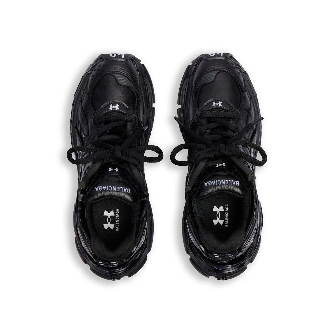 Balenciaga × Under Armour o1w1db10625 Under Armour® Runner Ripstop Sneakers in Black Size US 10 / IT 40 - 3 Thumbnail